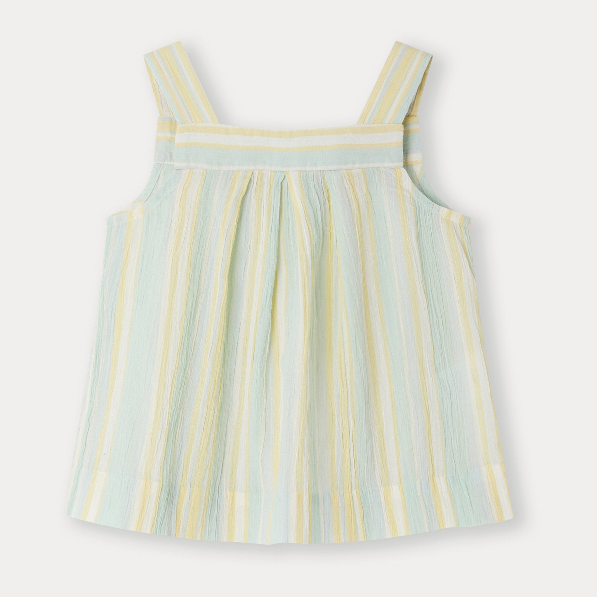 Girls Mint Stripes Cotton Top