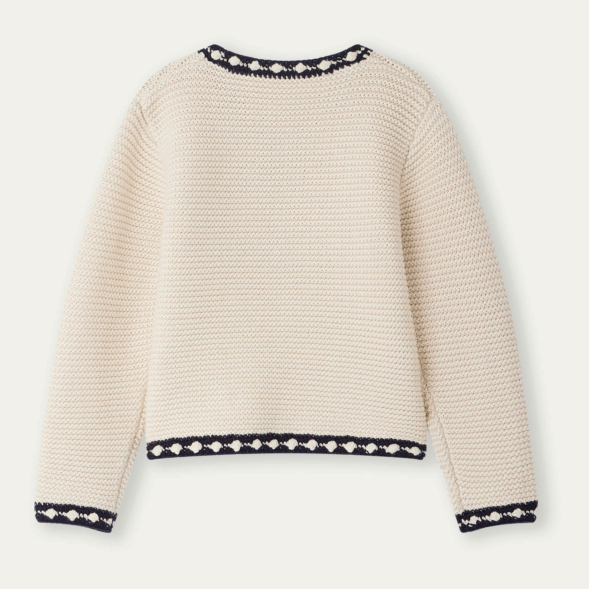 Girls White Wool Cardigan