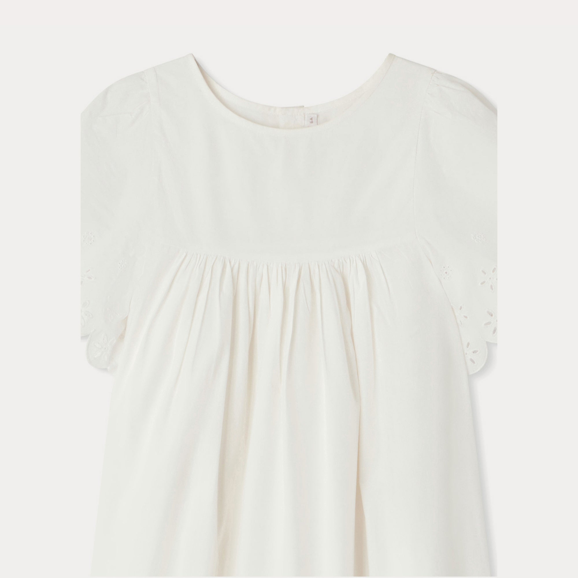 Girls White Cotton Dress