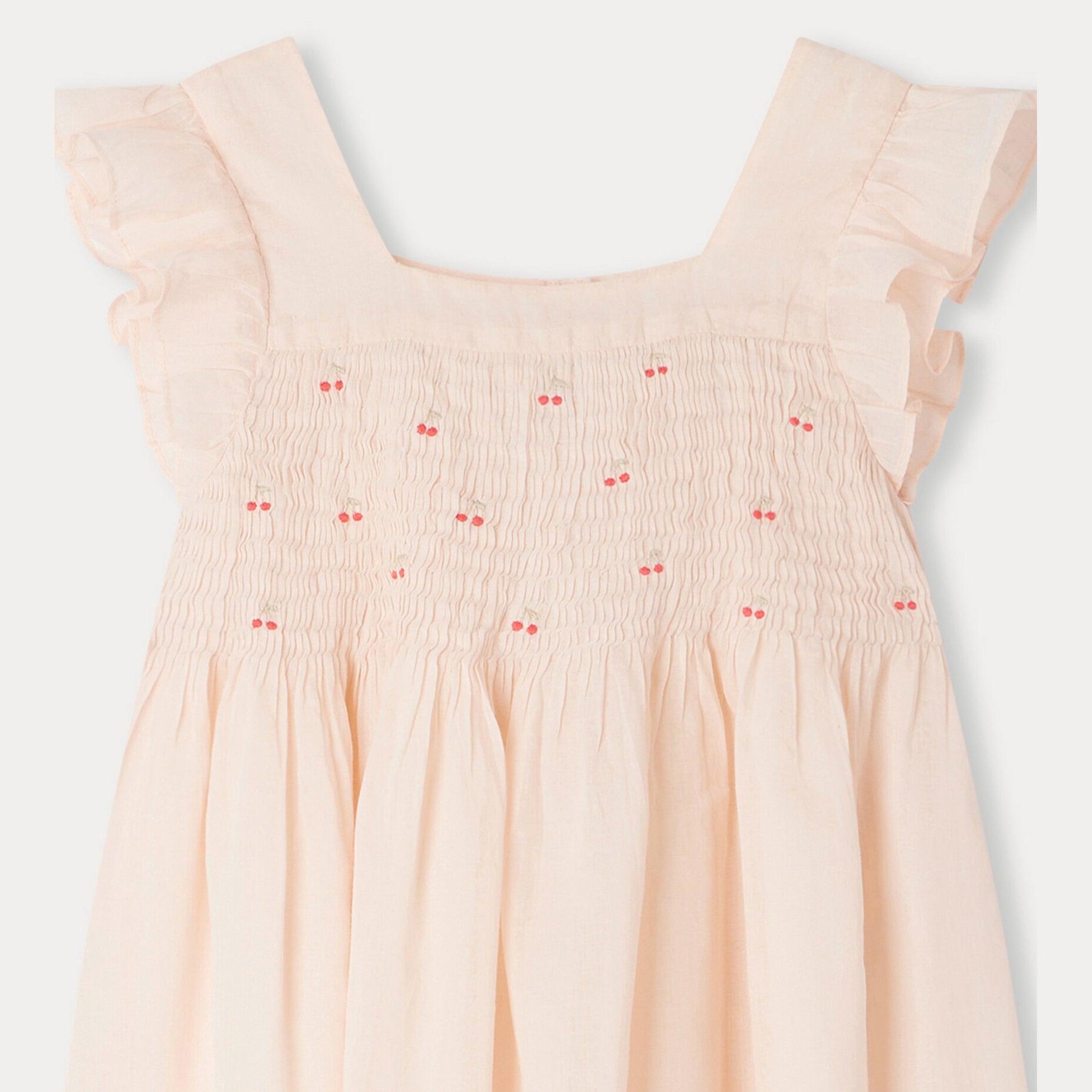 Girls Light Pink Cotton Dress