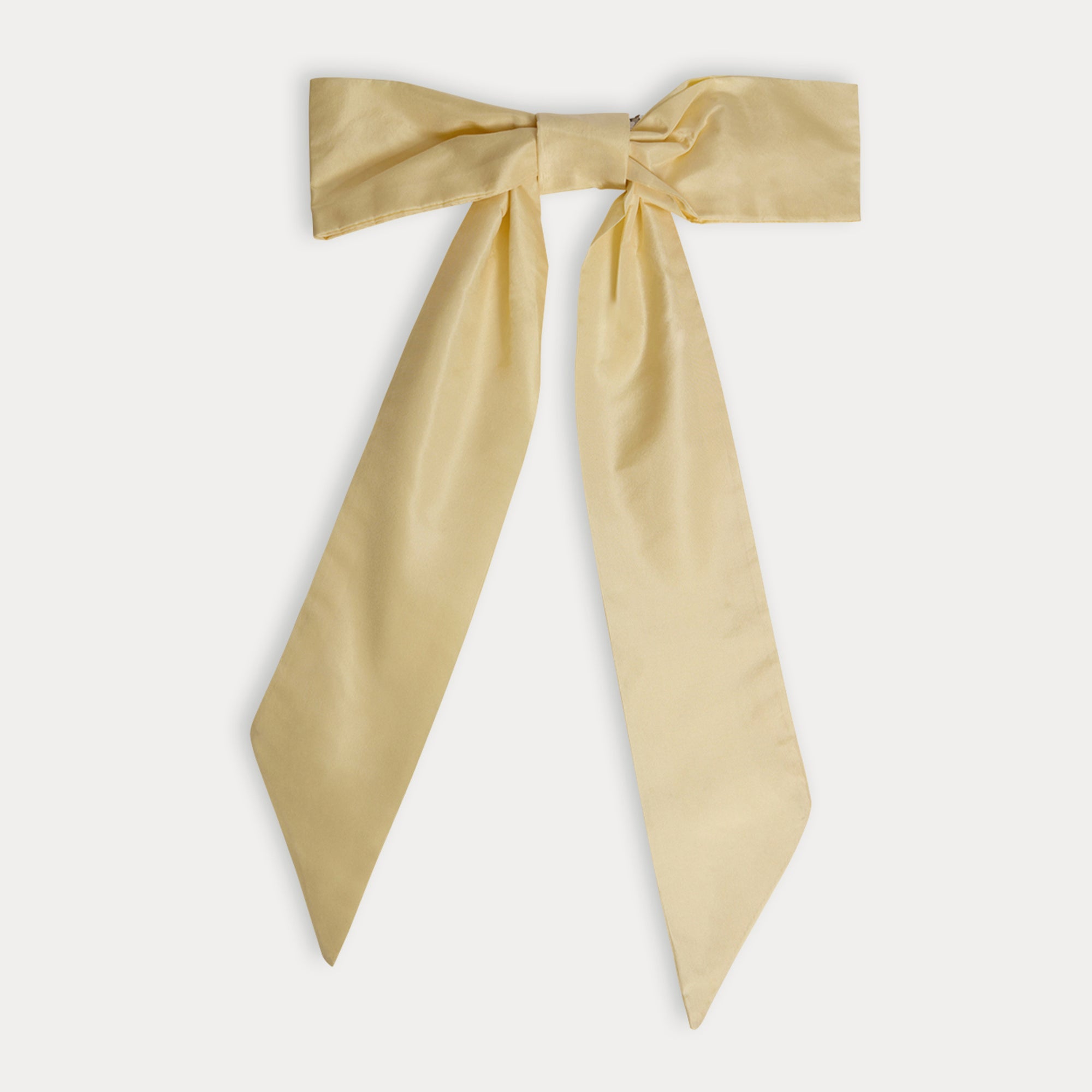 Girls Light Yellow Bow Hair Clips