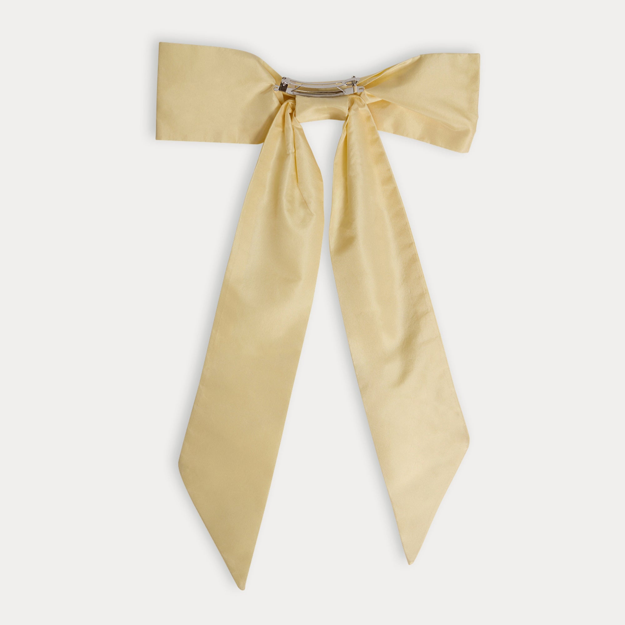 Girls Light Yellow Bow Hair Clips