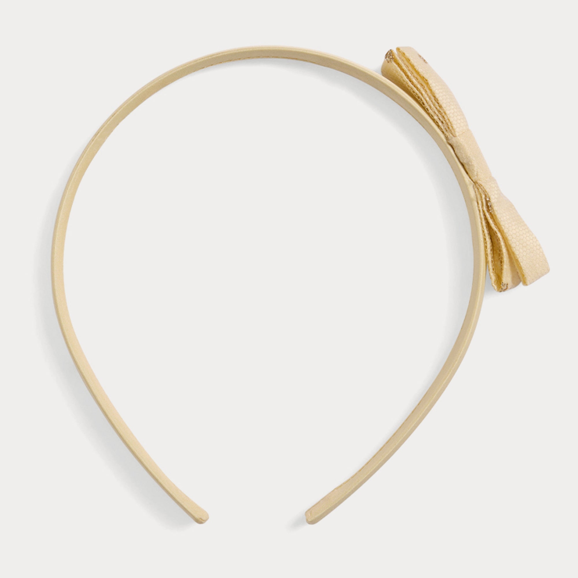 Girls Light Yellow Bow Headband