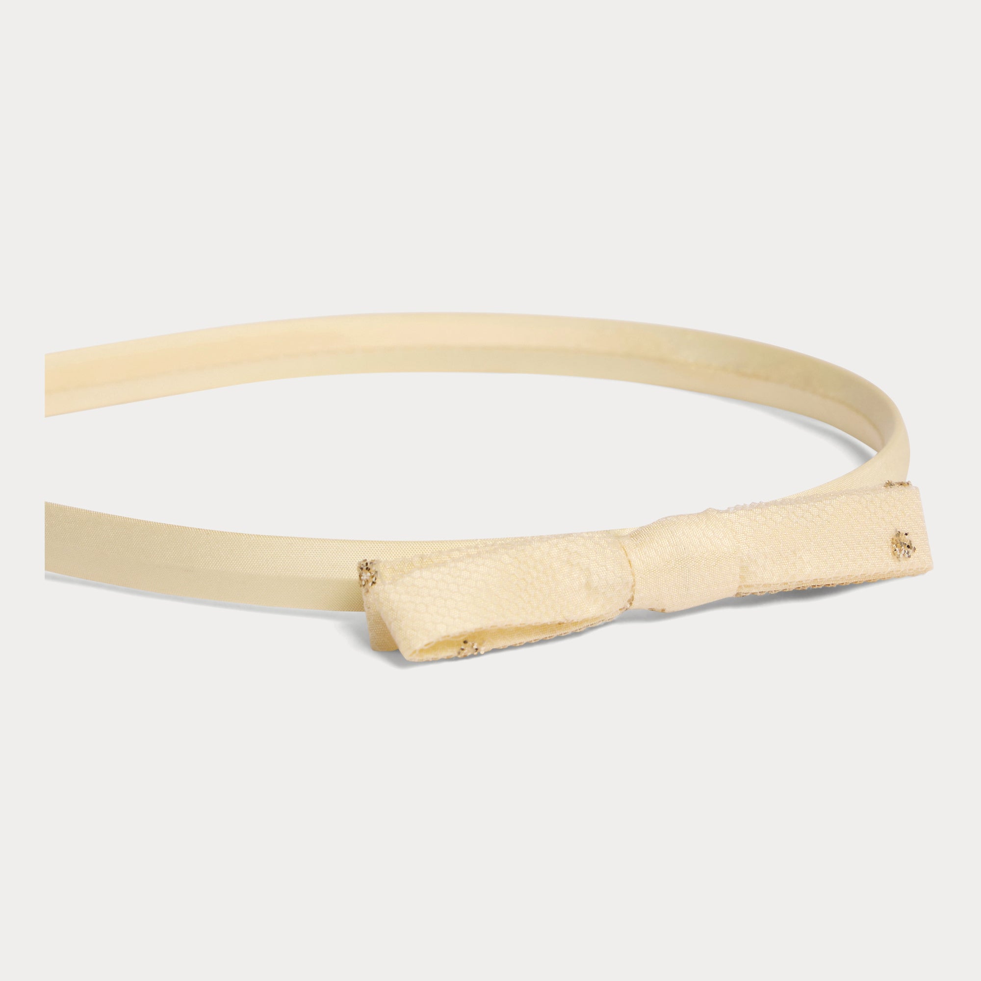 Girls Light Yellow Bow Headband