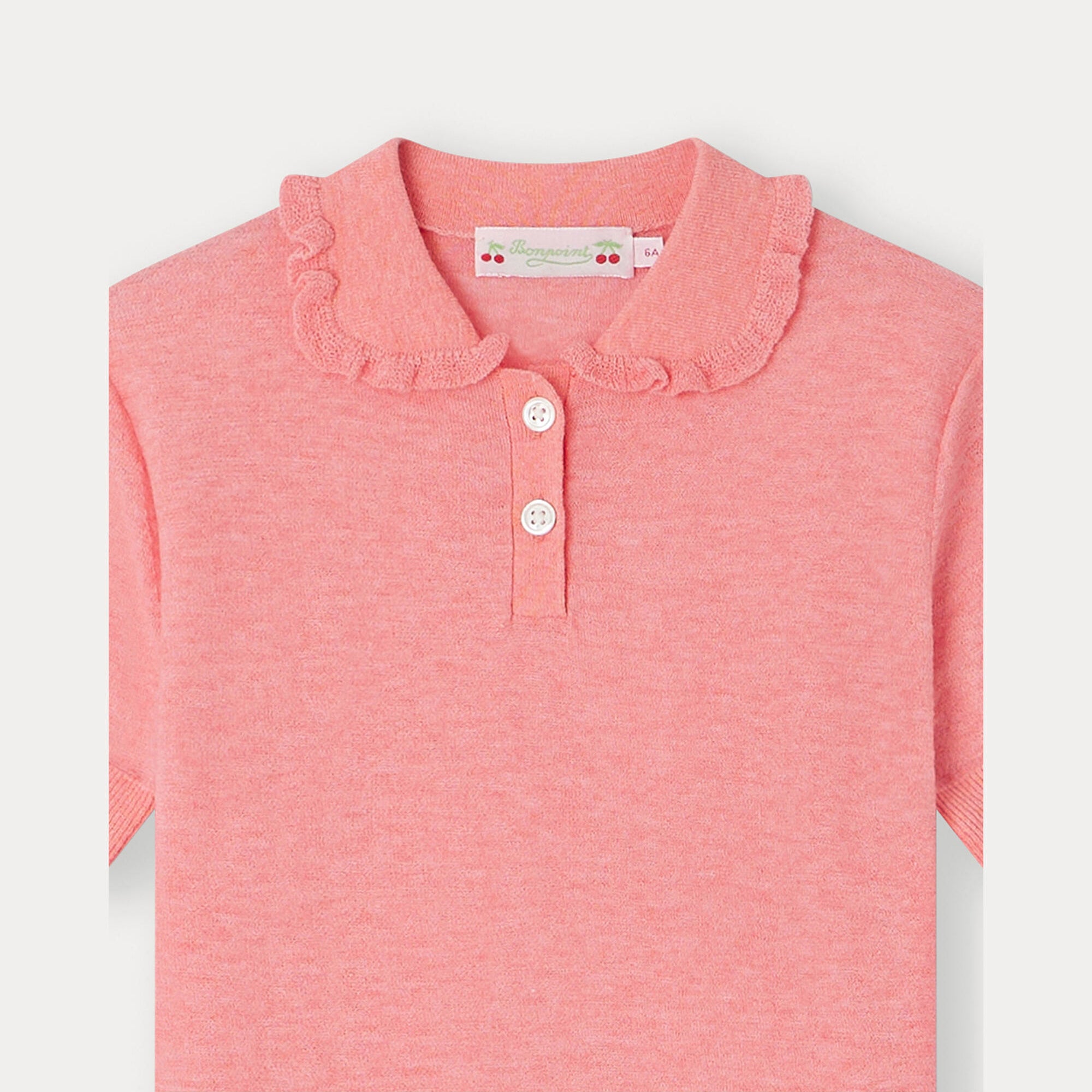 Girls Pink Short Sleeves Sweater