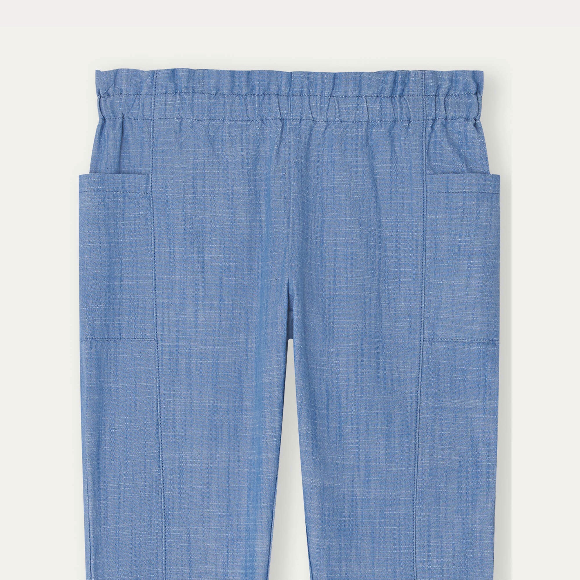 Girls Blue Cotton Trousers