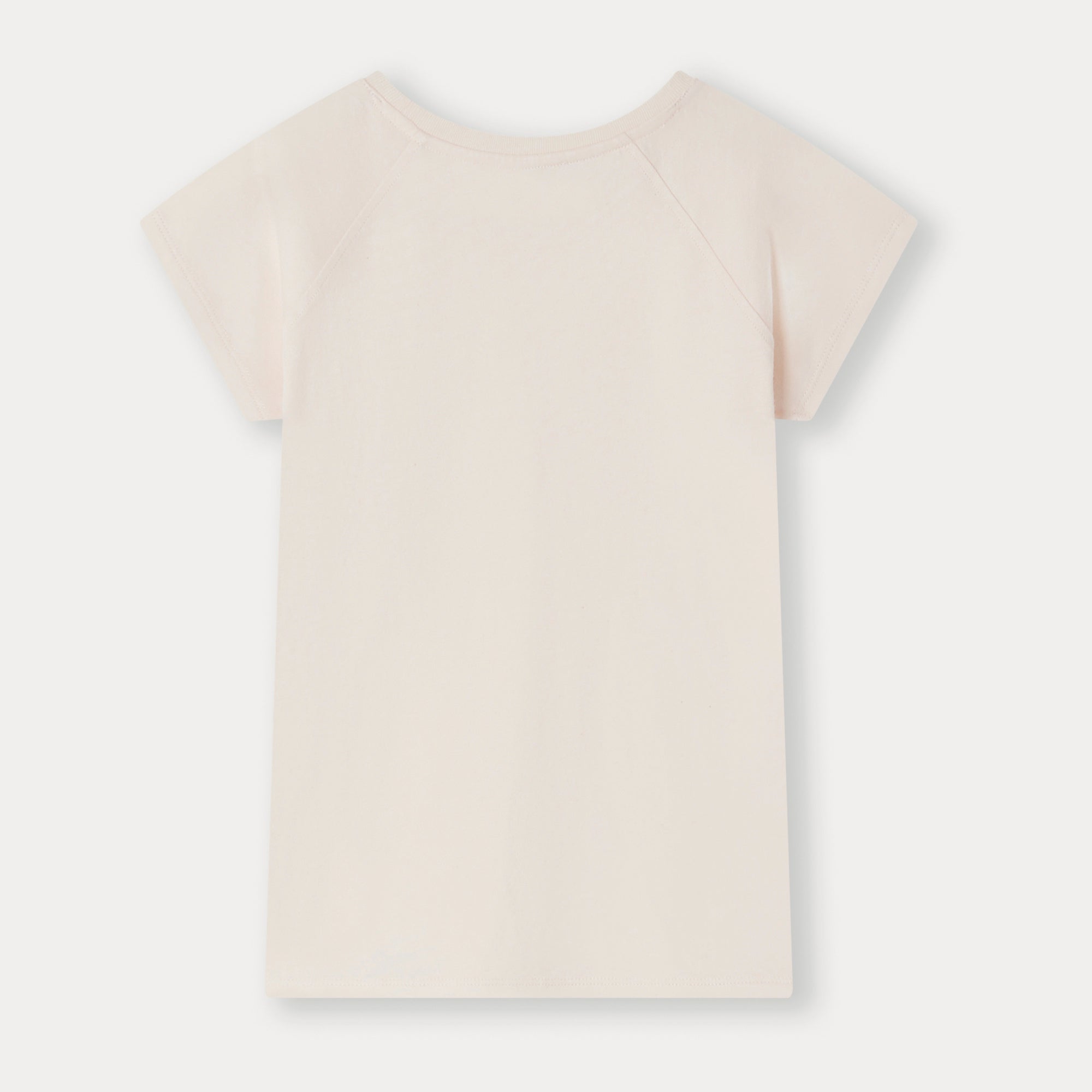 Girls Pale Pink Cotton T-Shirt