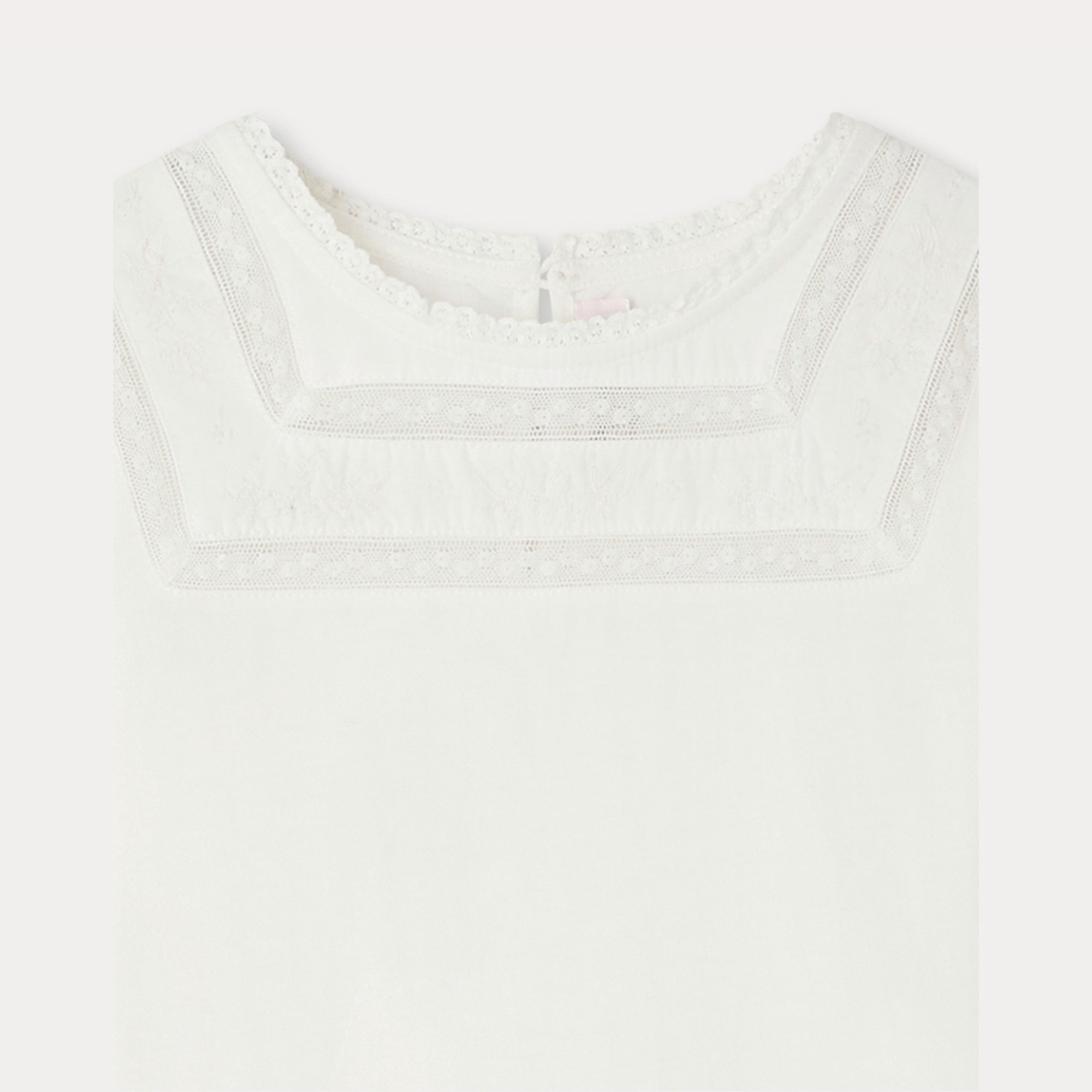 Girls White Cotton T-Shirt