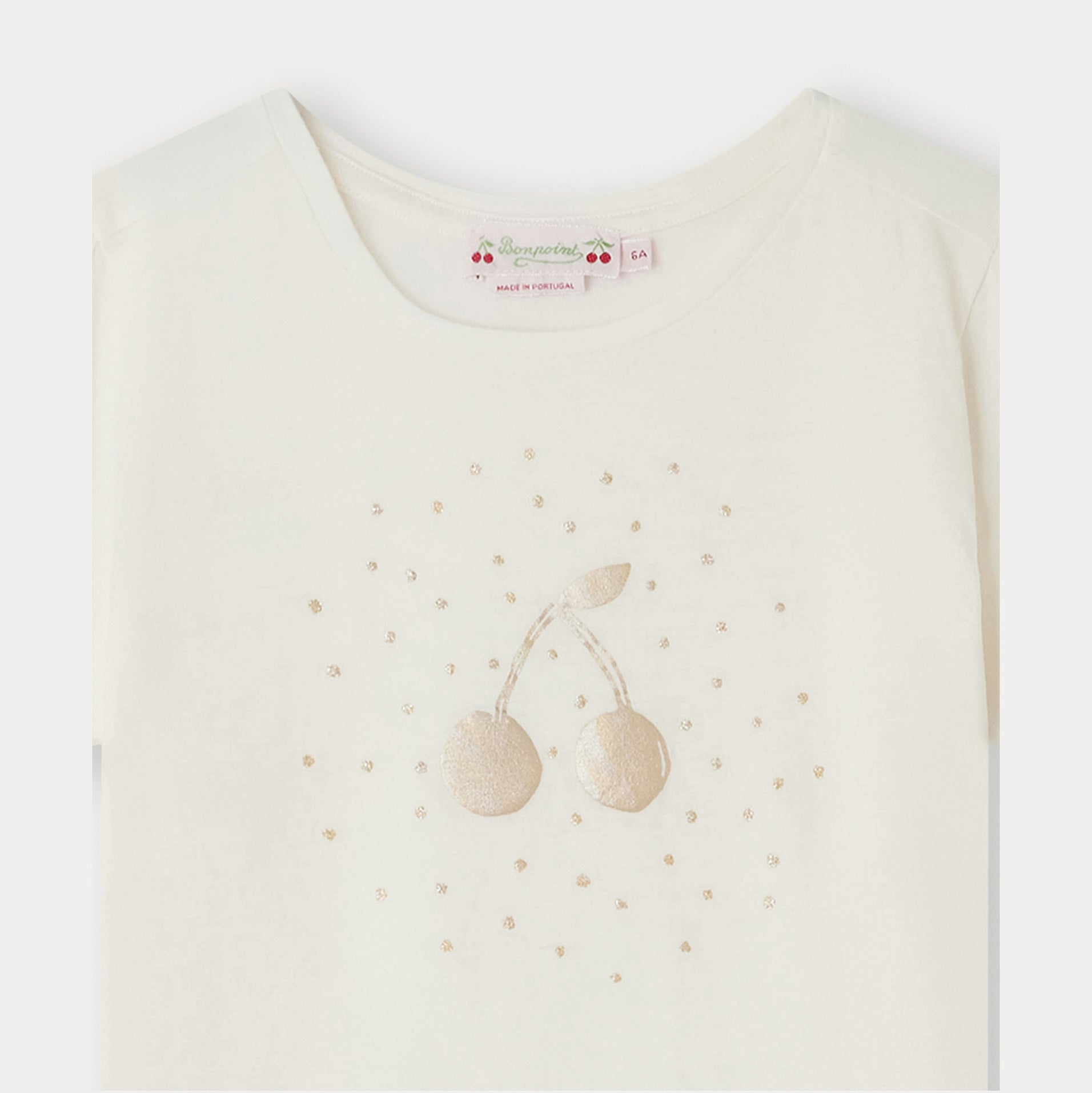 Girls White Logo Cotton T-Shirt