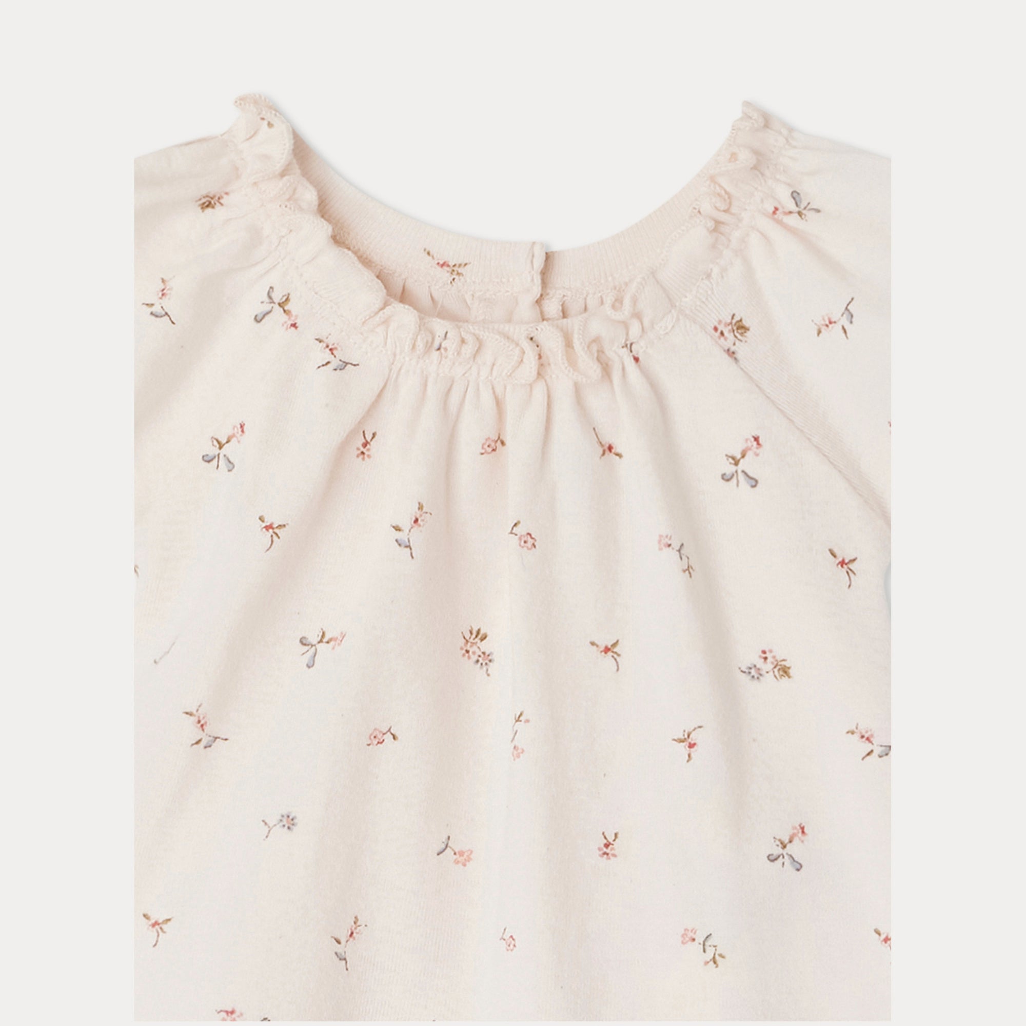 Baby Girls Light Pink Floral Cotton Set