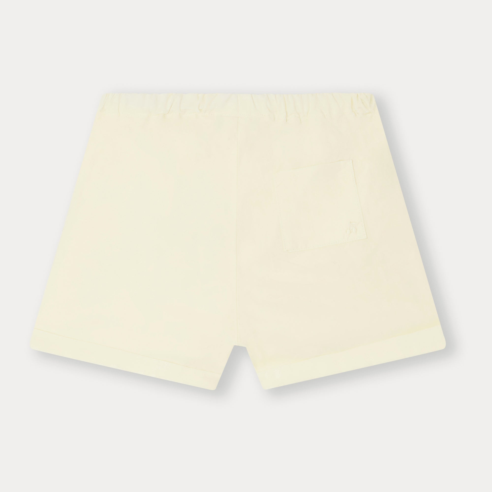 Baby Girls Light Yellow Cotton Shorts