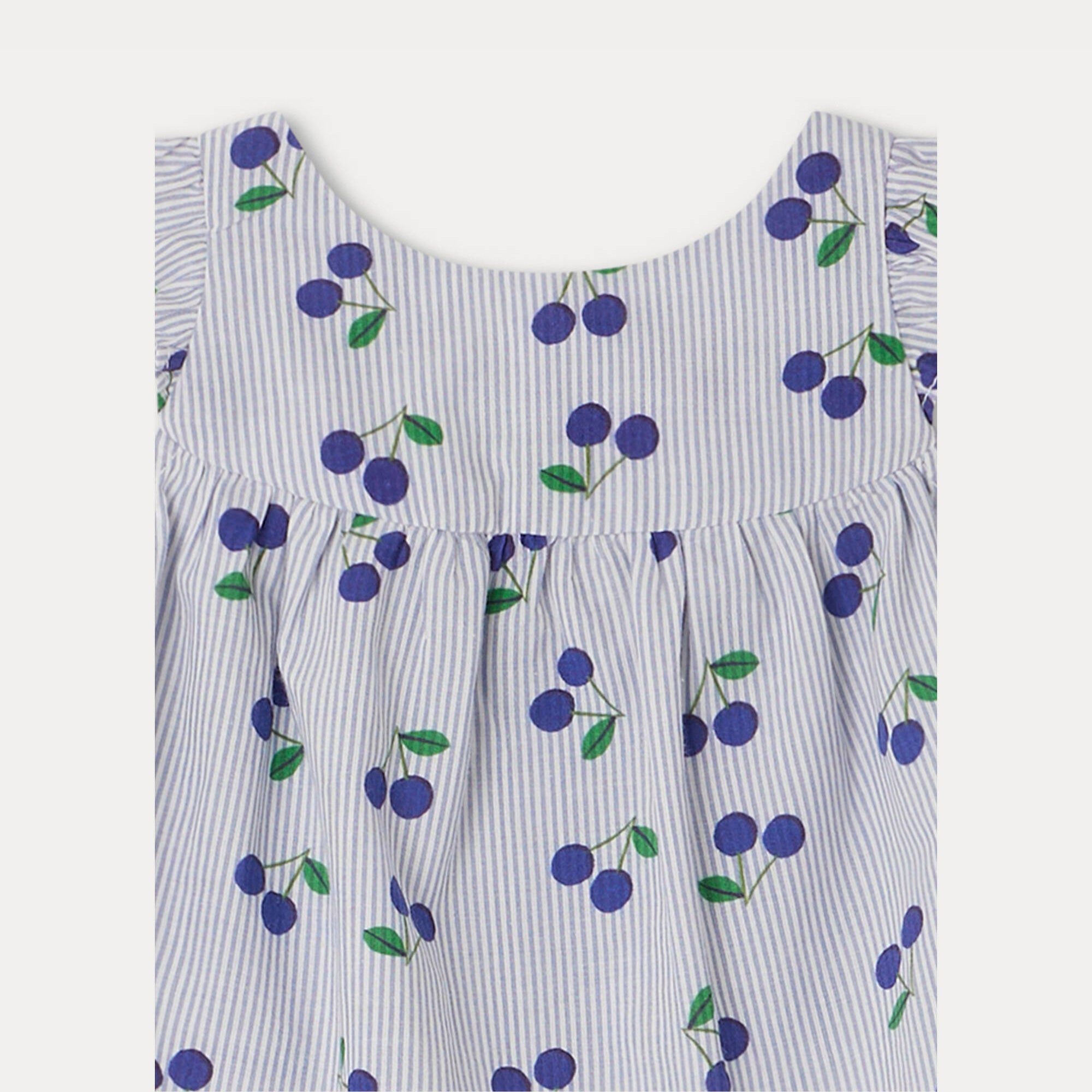Baby Girls Blue Stripes Cotton Top