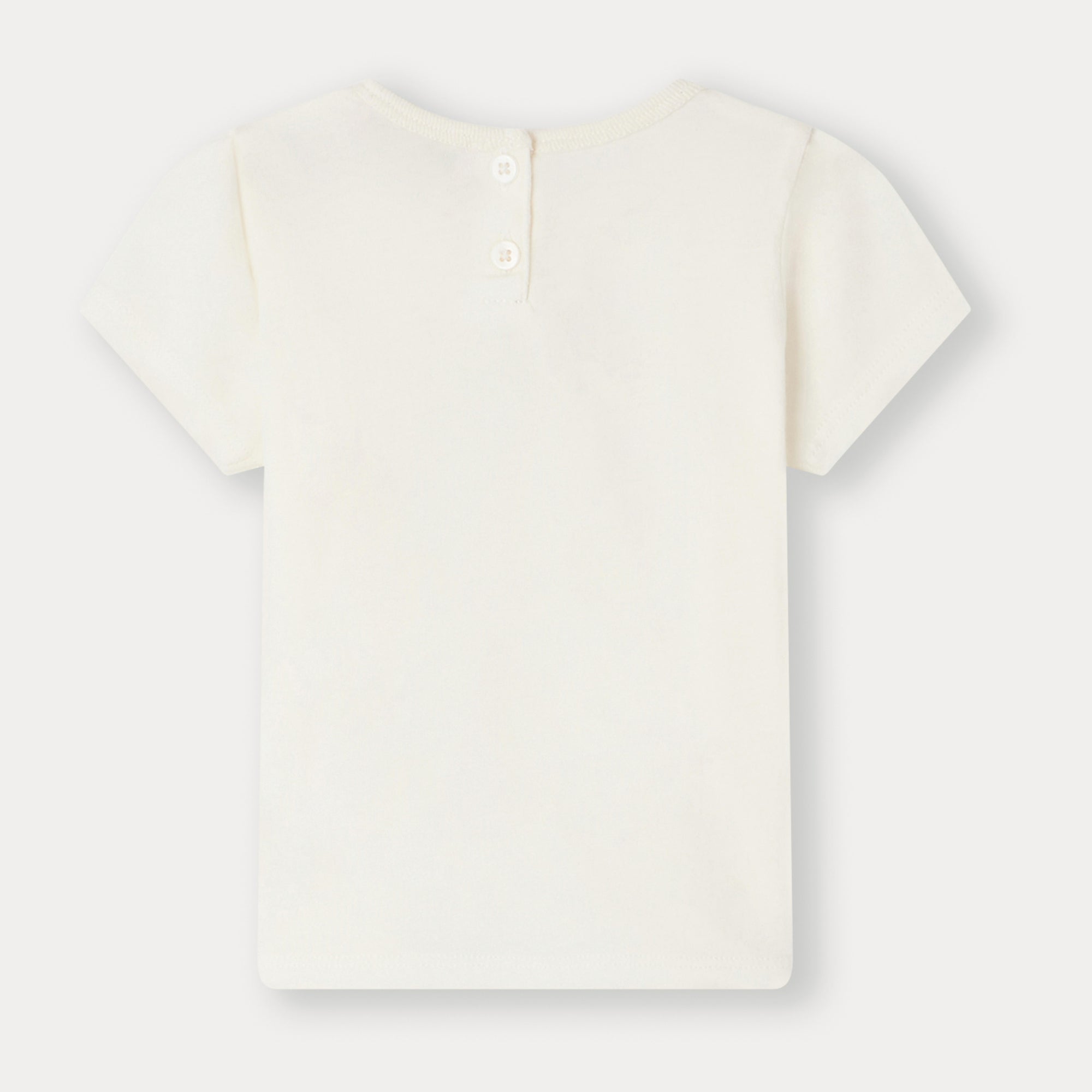 Baby Girls White Logo Cotton T-Shirt