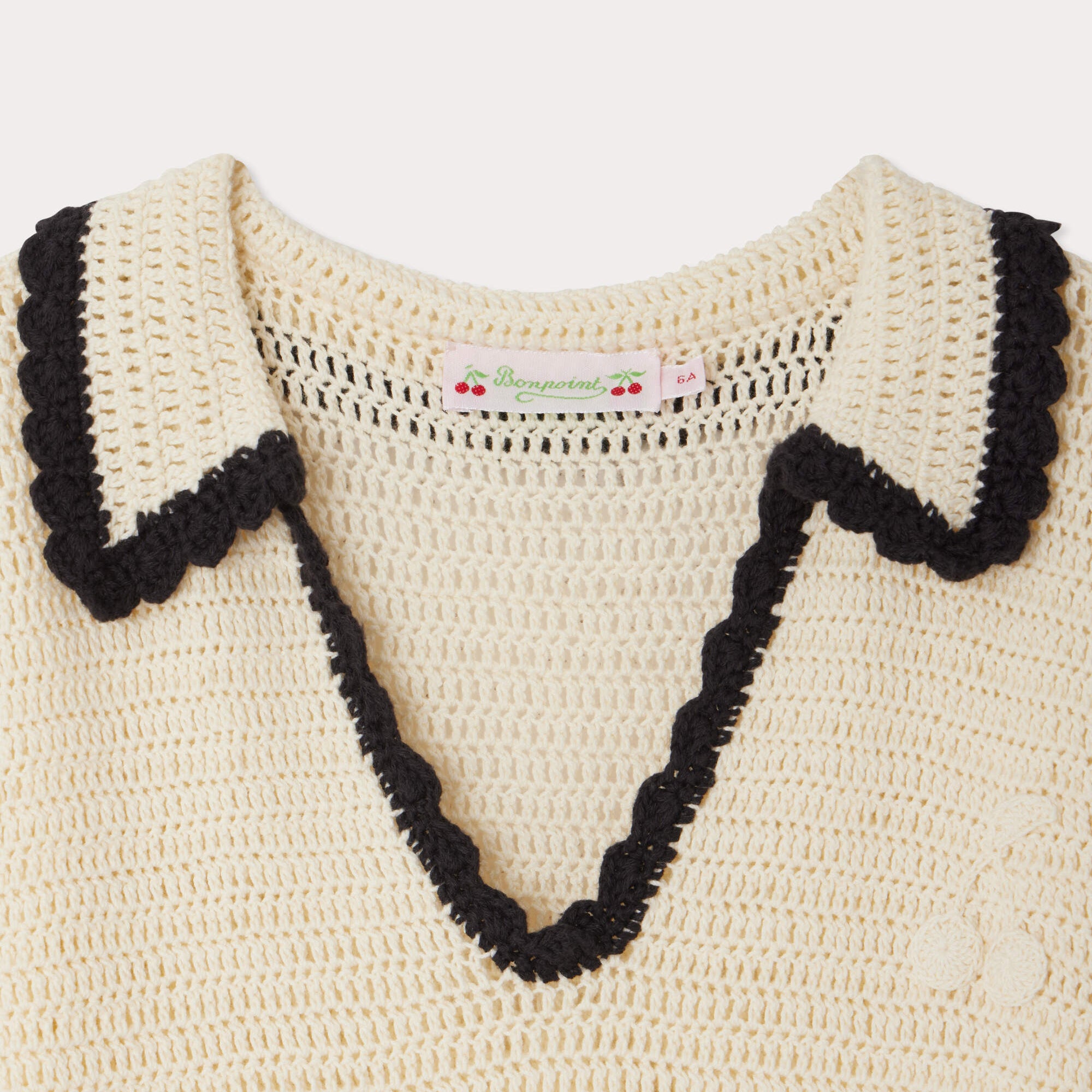 Girls White Cotton Knit Dress