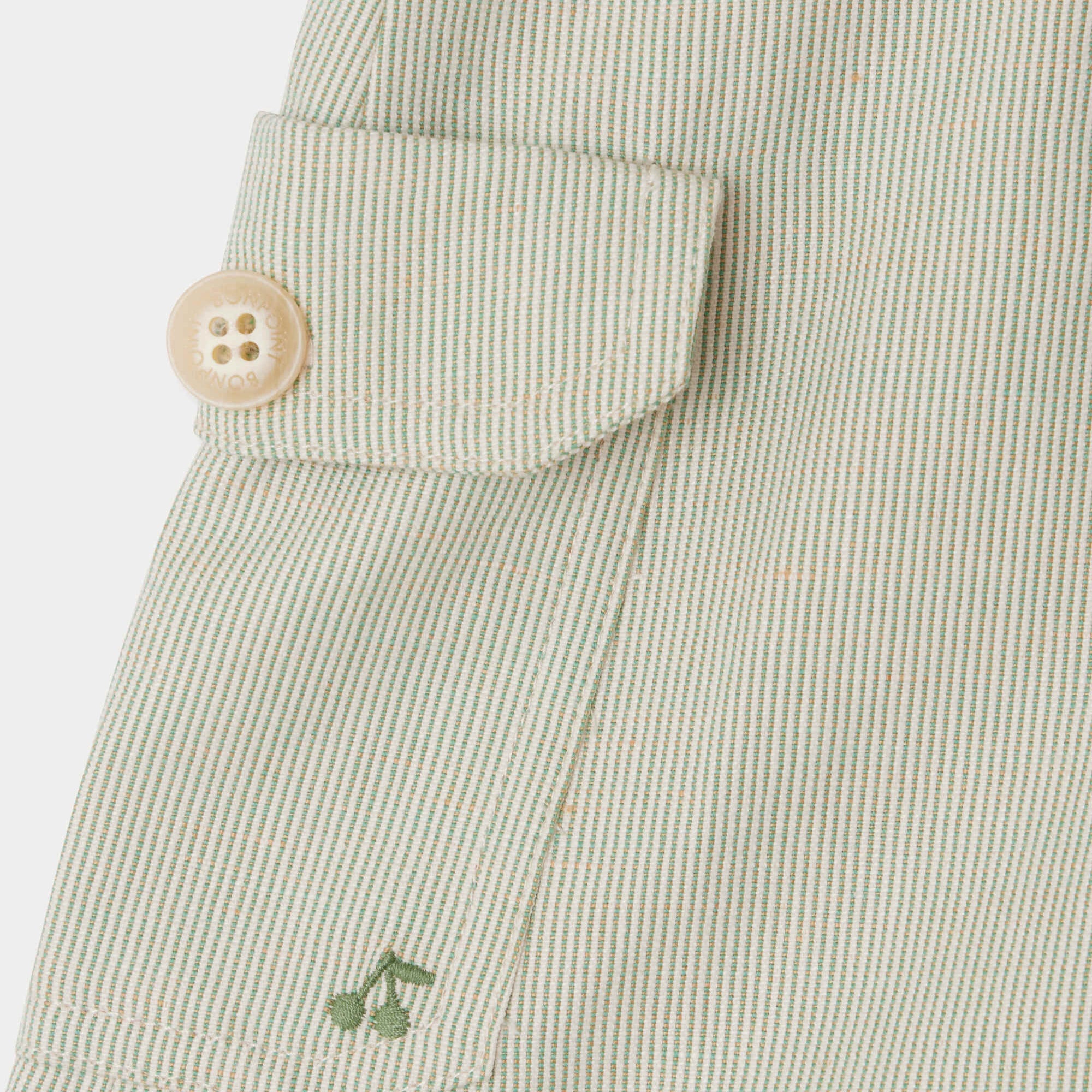 Girls Light Green Stripes Skirt