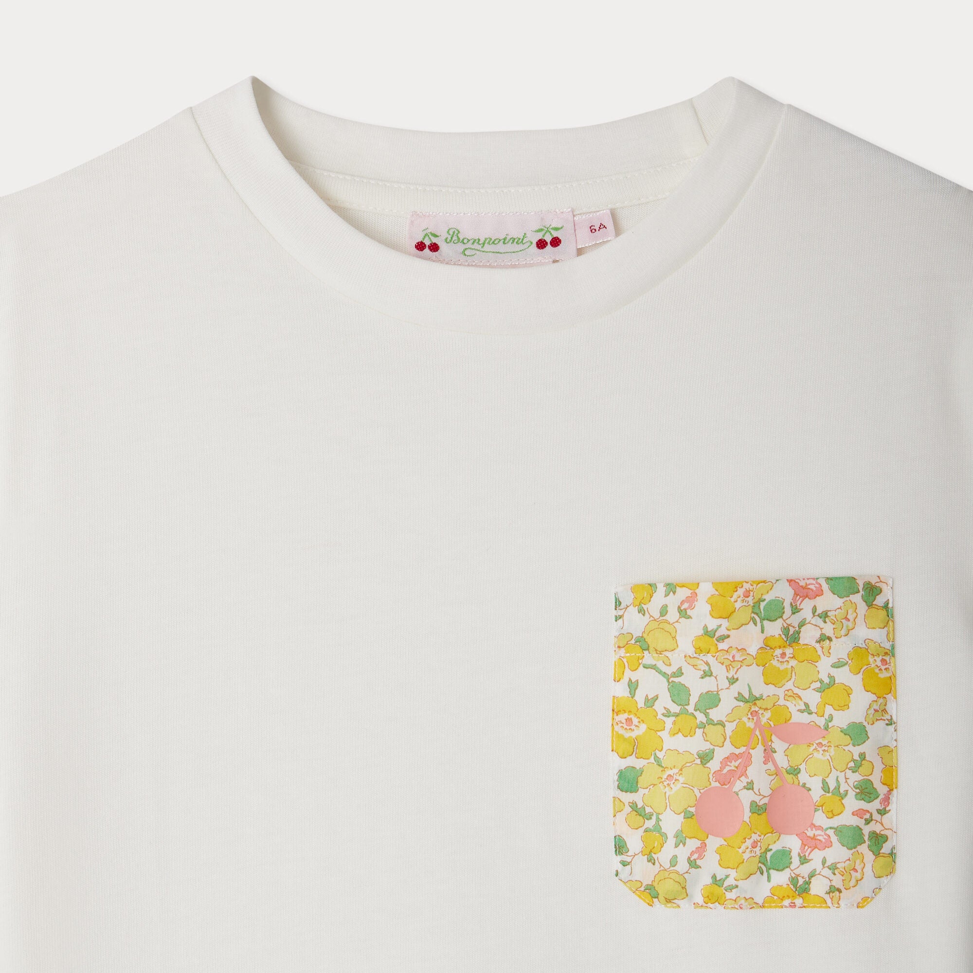 Girls White Cotton T-Shirt