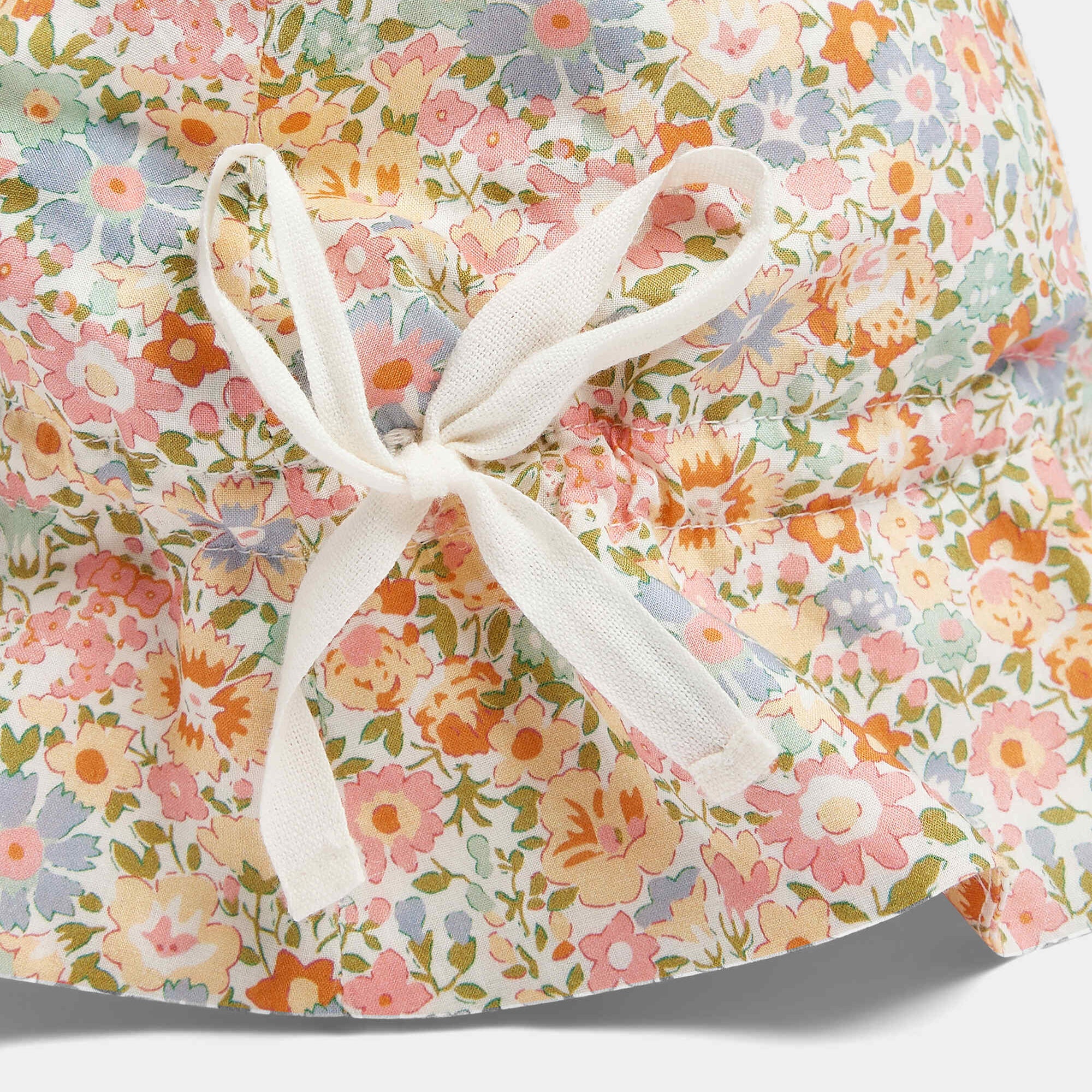 Baby Girls Pink Floral Cotton Hat