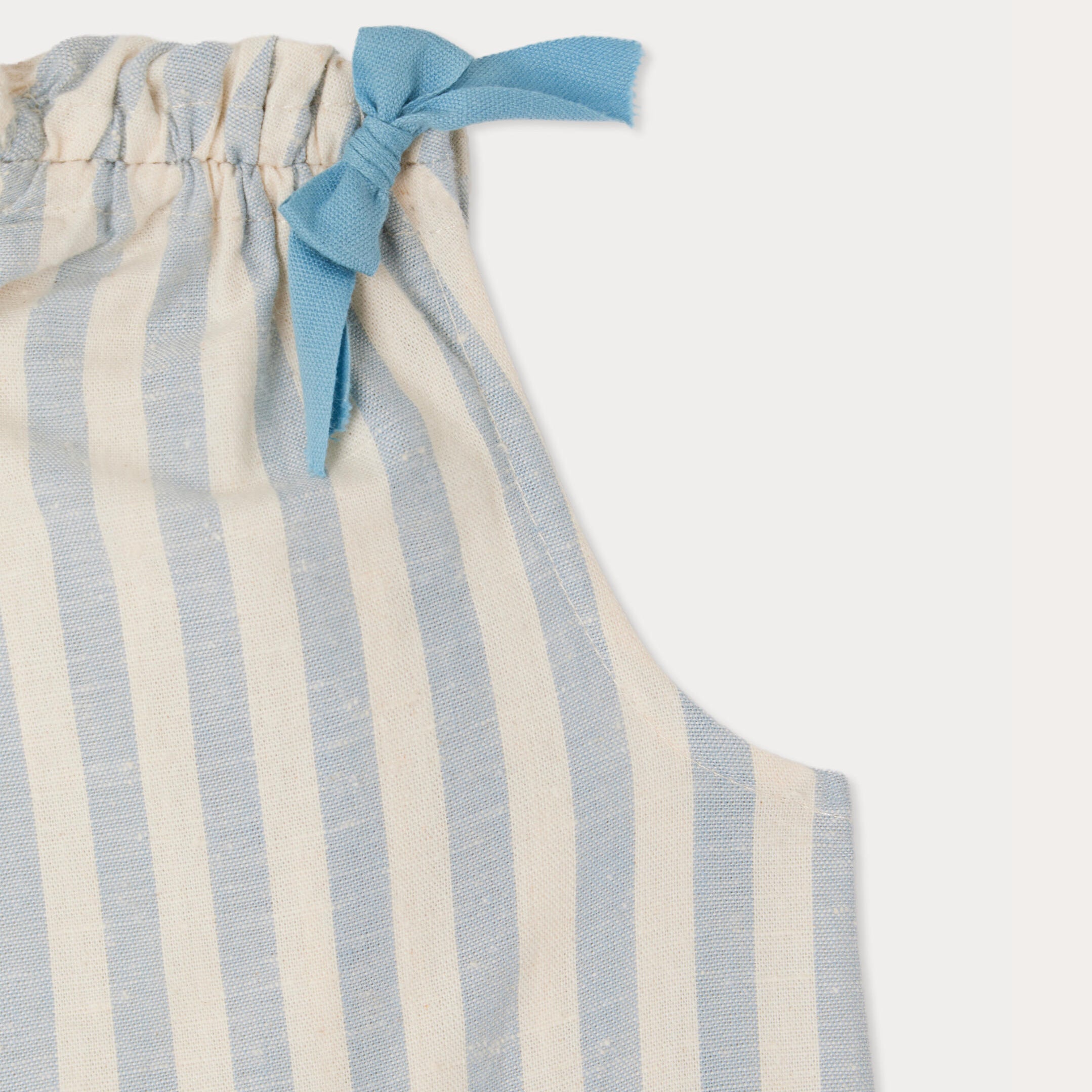 Baby Girls Blue Stripes Cotton Dress