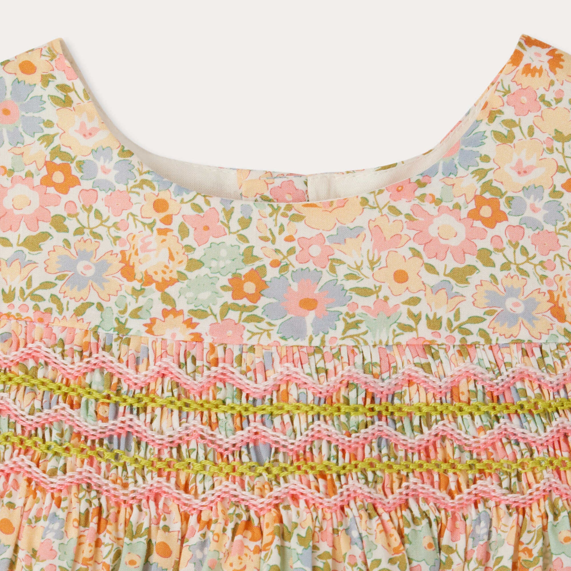 Baby Girls Pink Floral Cotton Dress