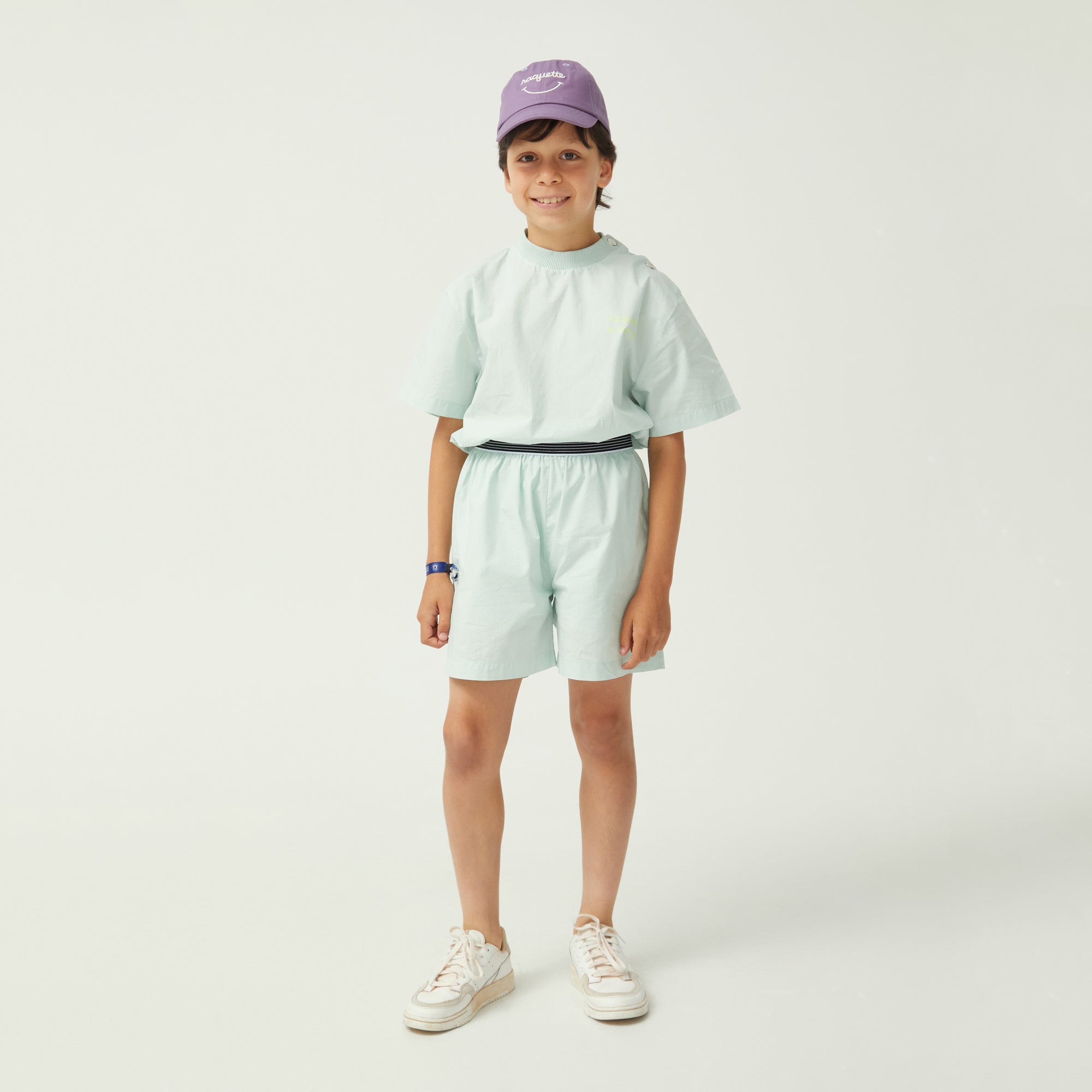 Boys & Girls Light Blue Cotton Shorts