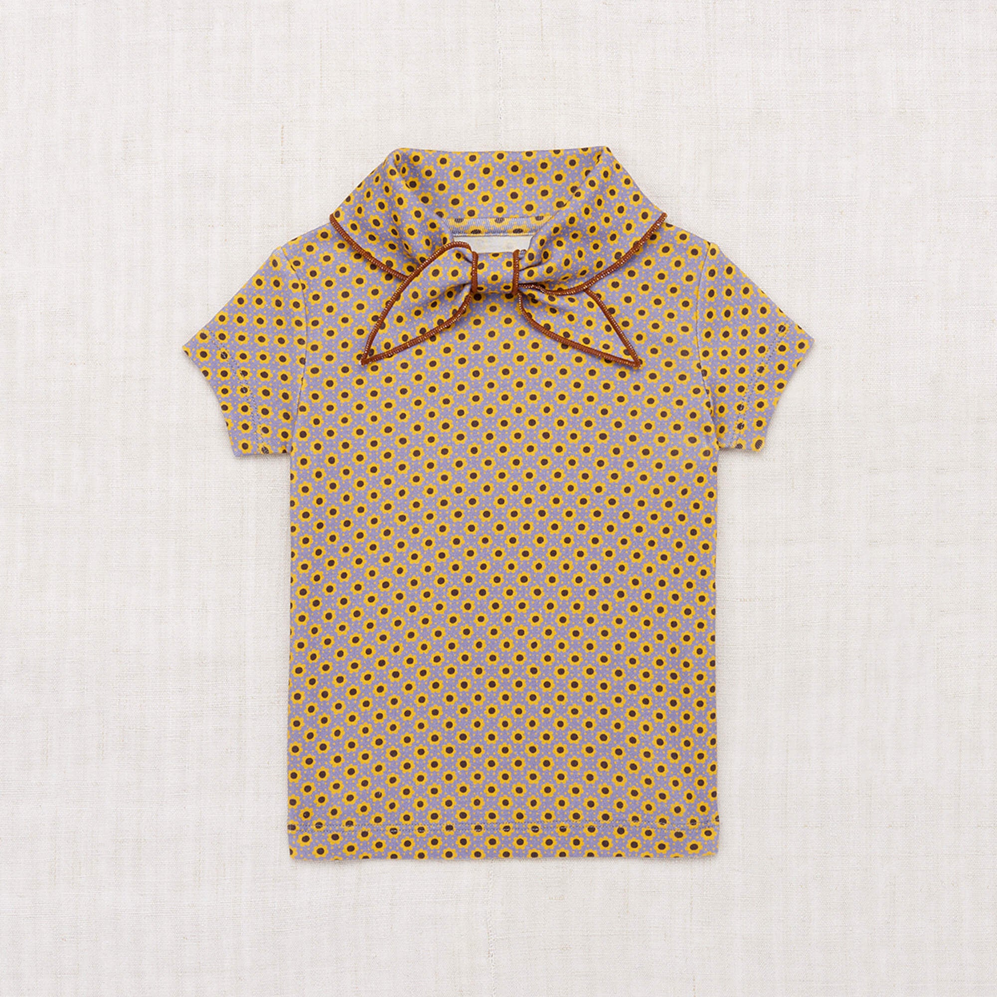 Girls Purple Flower Cotton T-Shirt