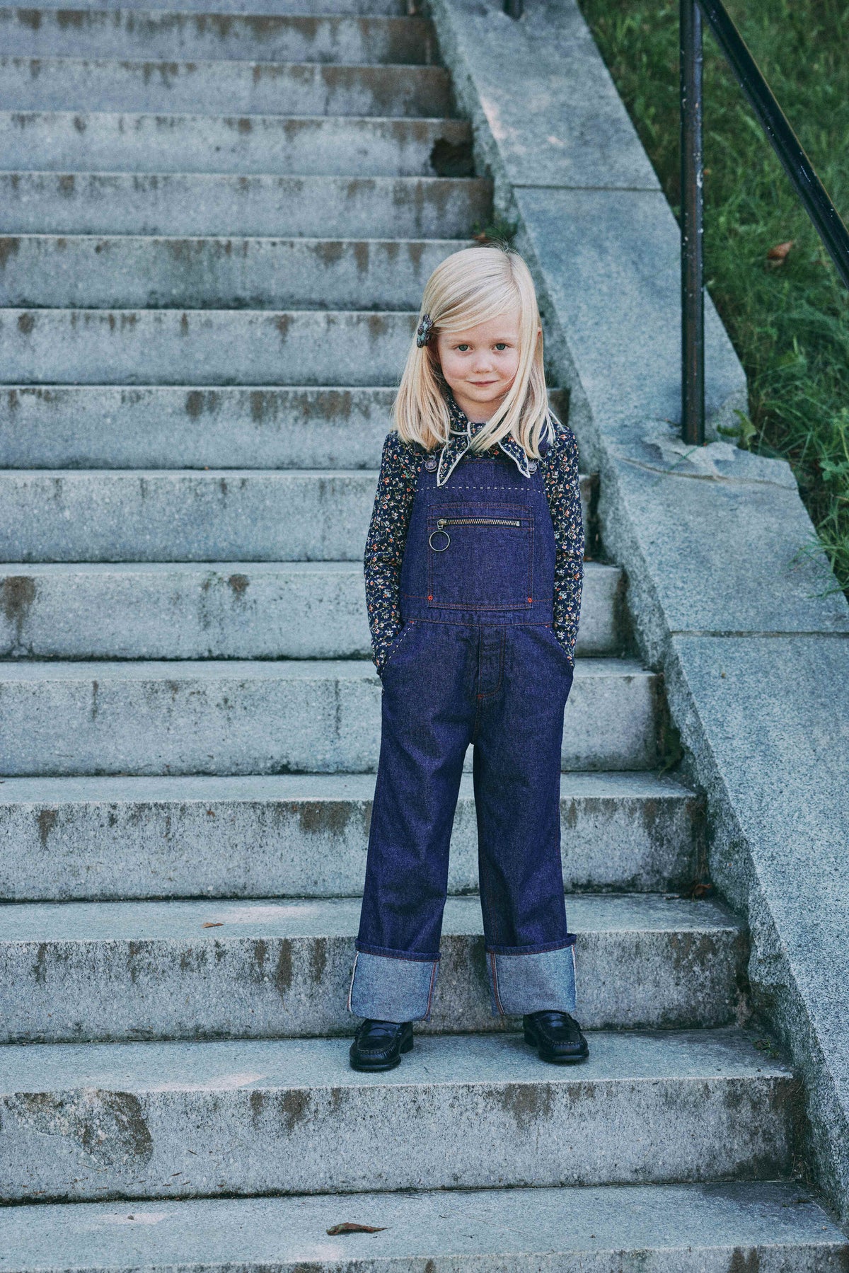 Boys & Girls Dark Blue Pattern Cotton Top