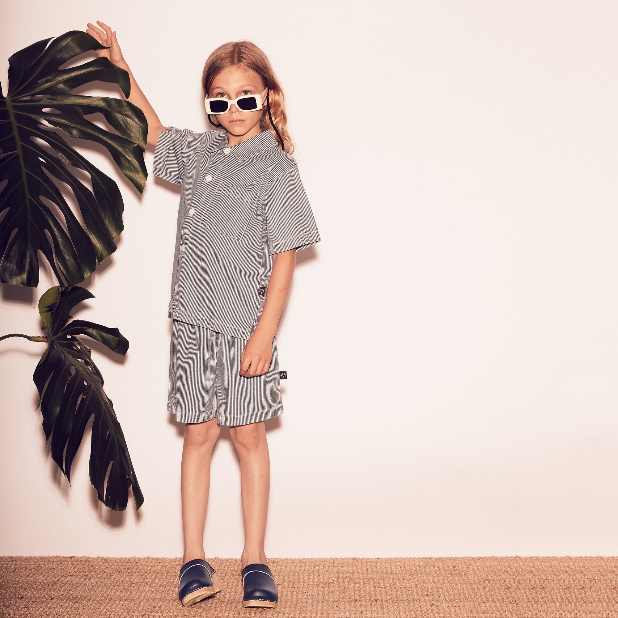 Boys & Girls Blue Stripes Cotton Shirt