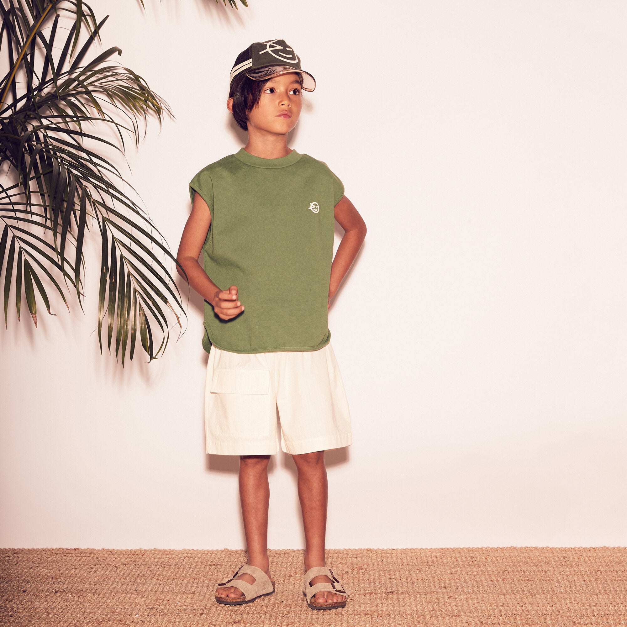 Boys & Girls Green Cotton Vest