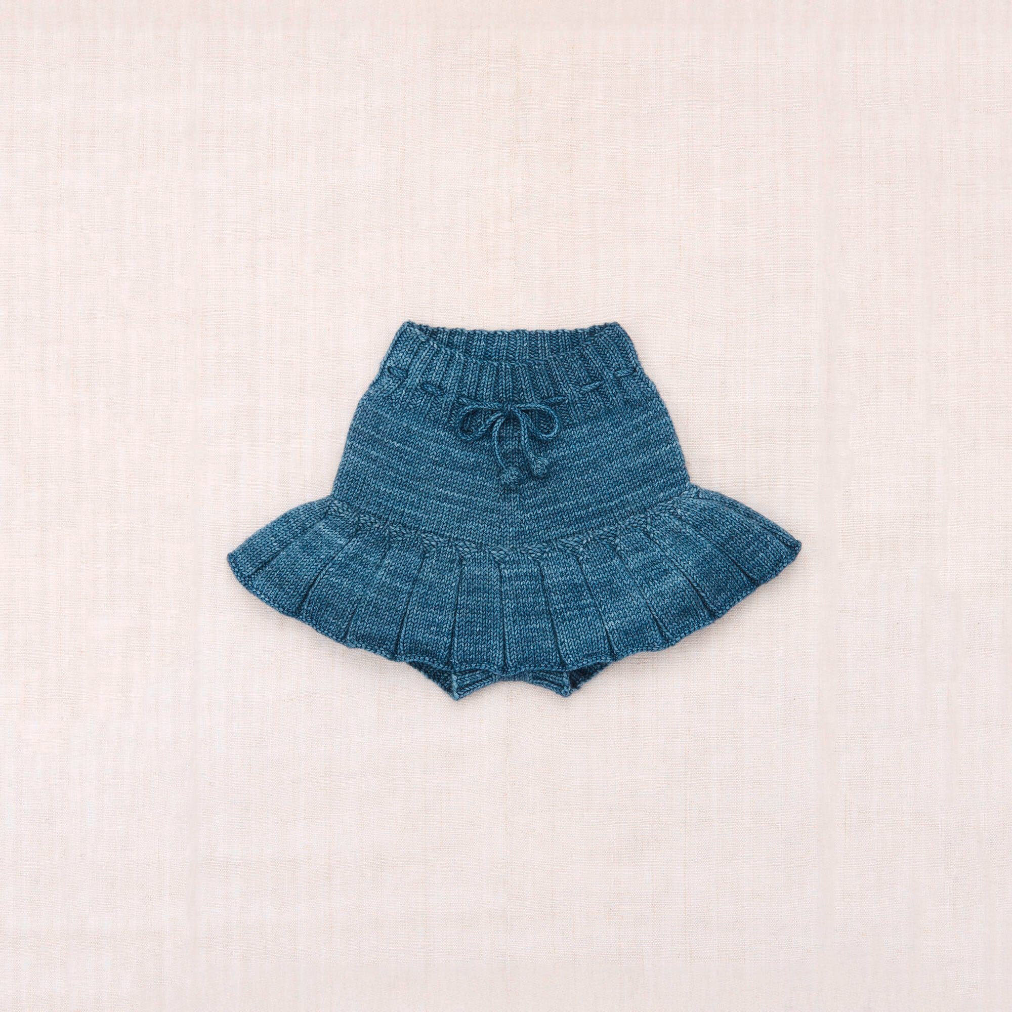 Girls Blue Wool Skirt