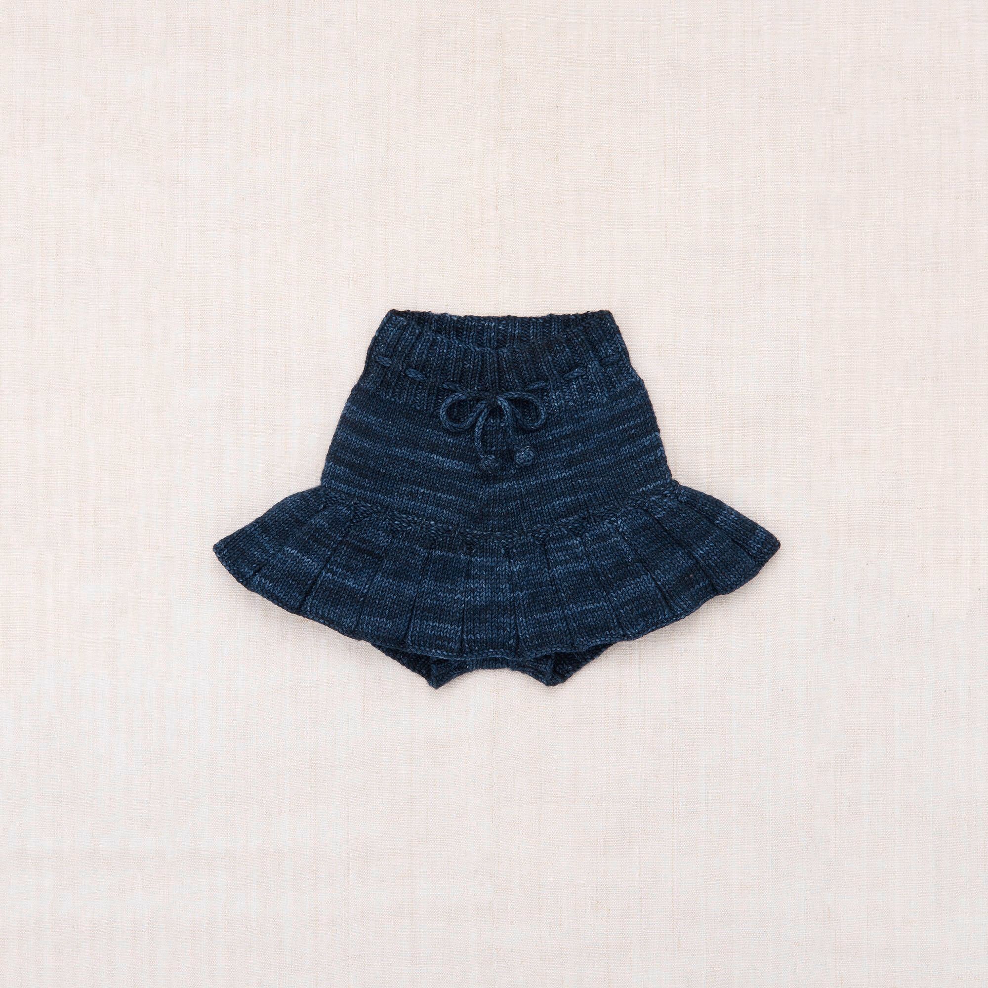 Girls Navy Wool Skirt