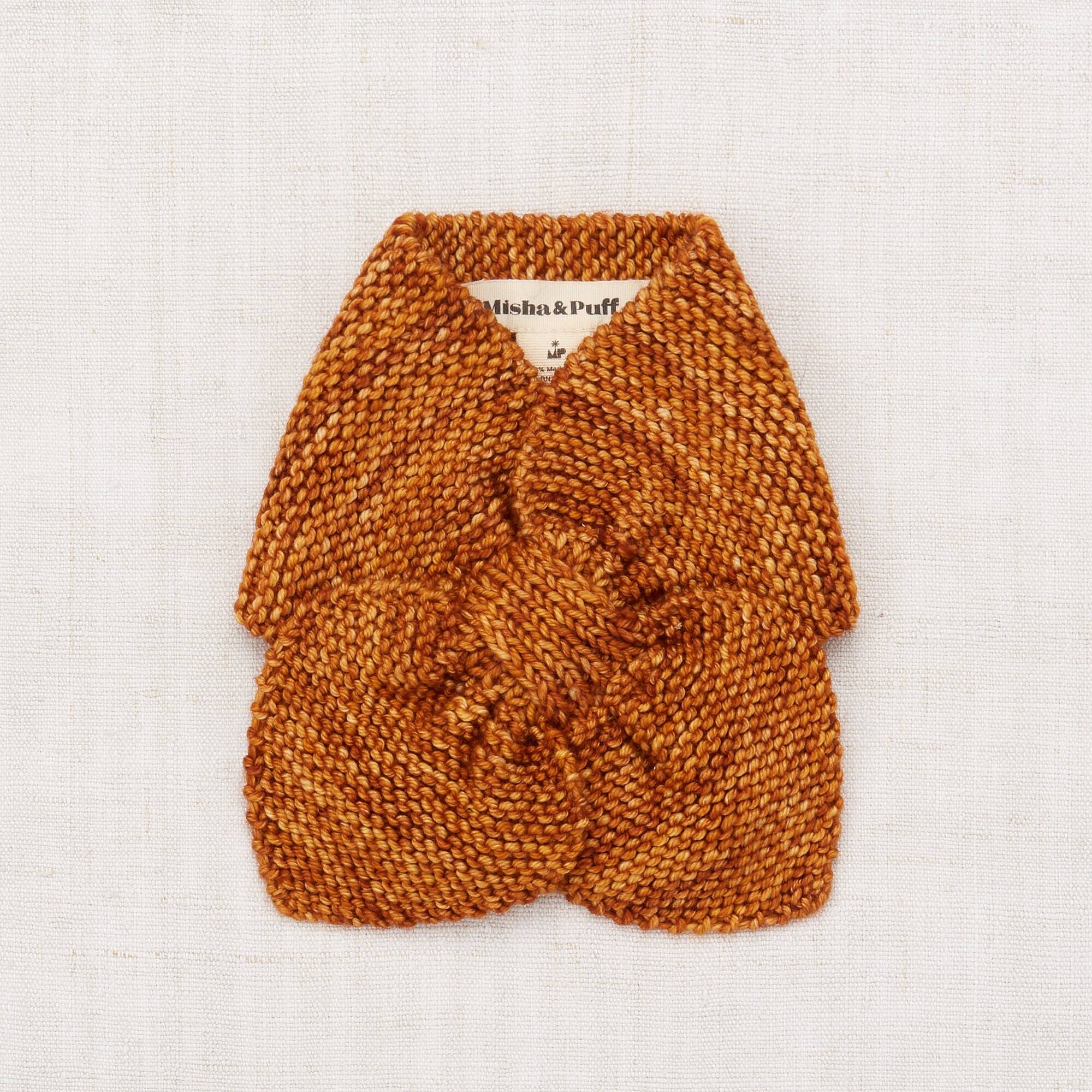 Girls Caramel Wool Scarf