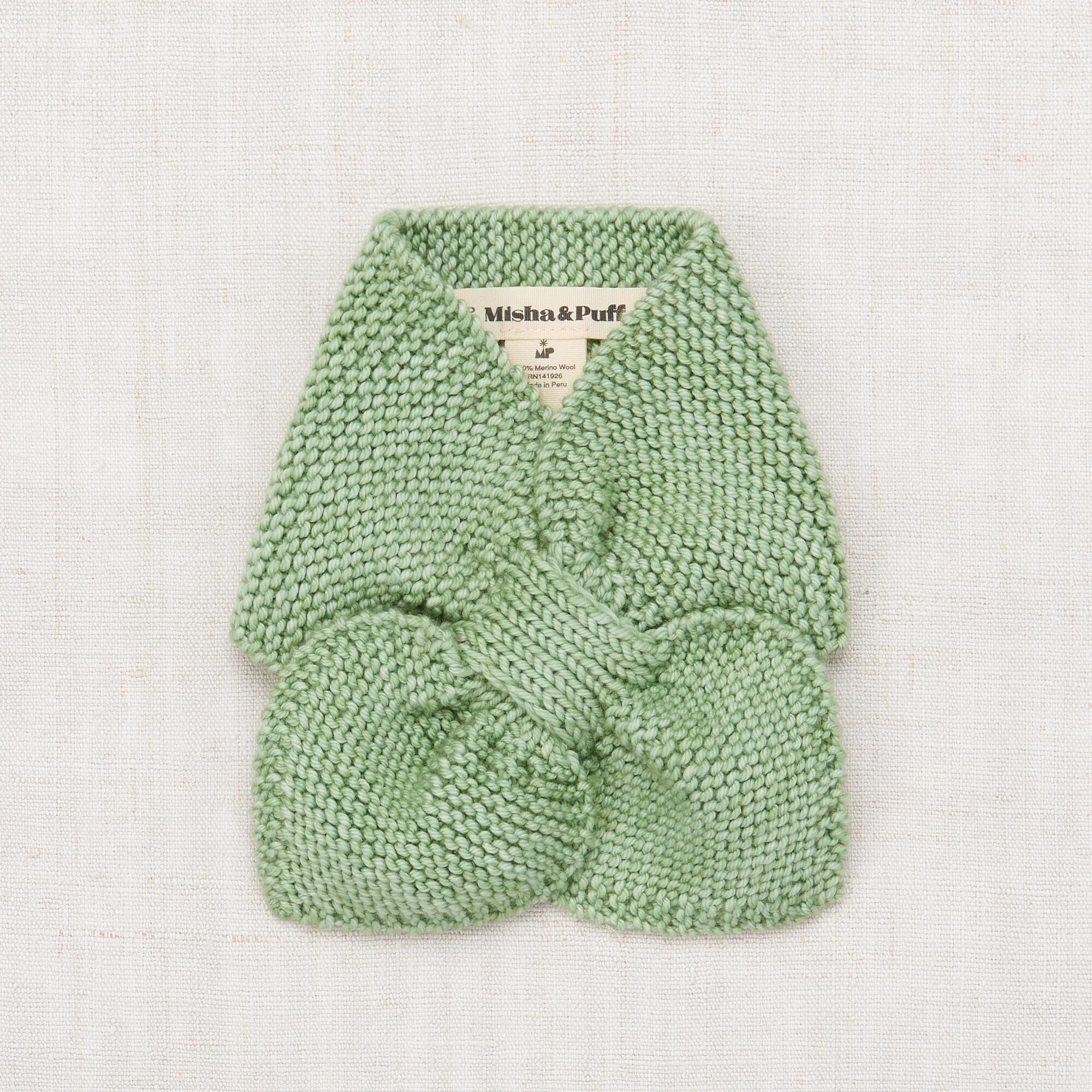 Girls Light Green Wool Scarf