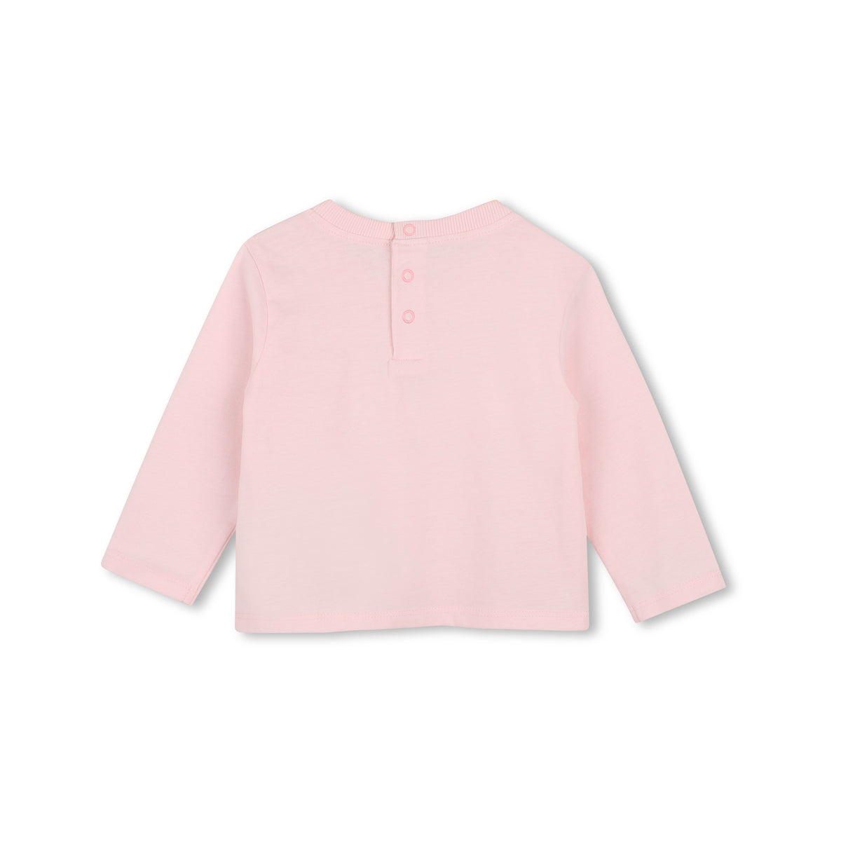 Baby Girls Light Pink Printed Cotton T-Shirt