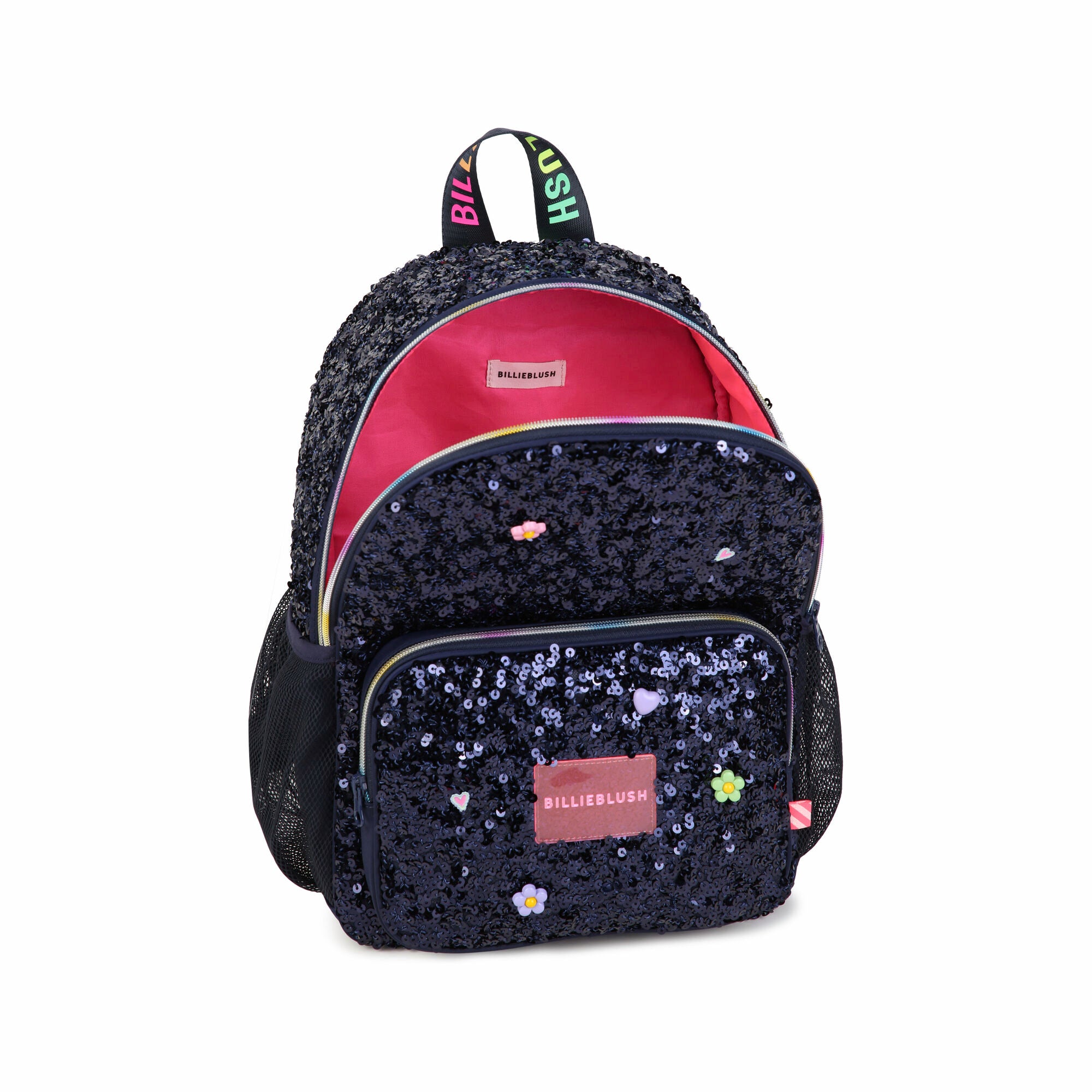 Girls Dark Blue Sequins Backpack(35 x 25 x 15 cm)