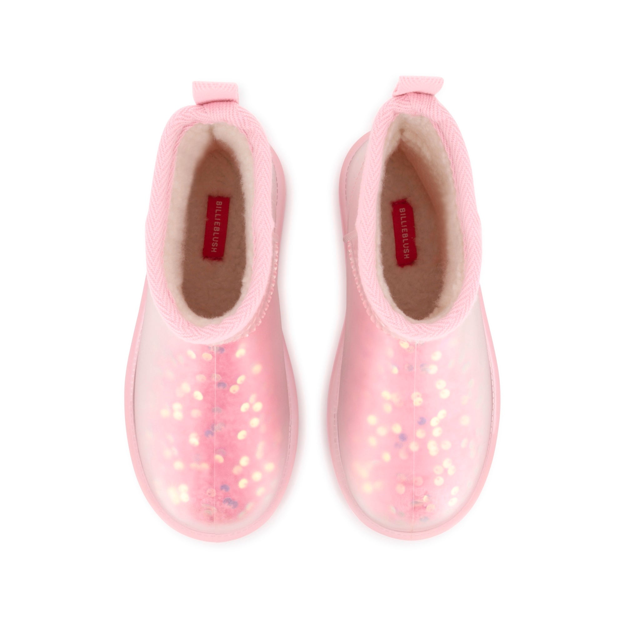 Girls Pink Sequins Boots