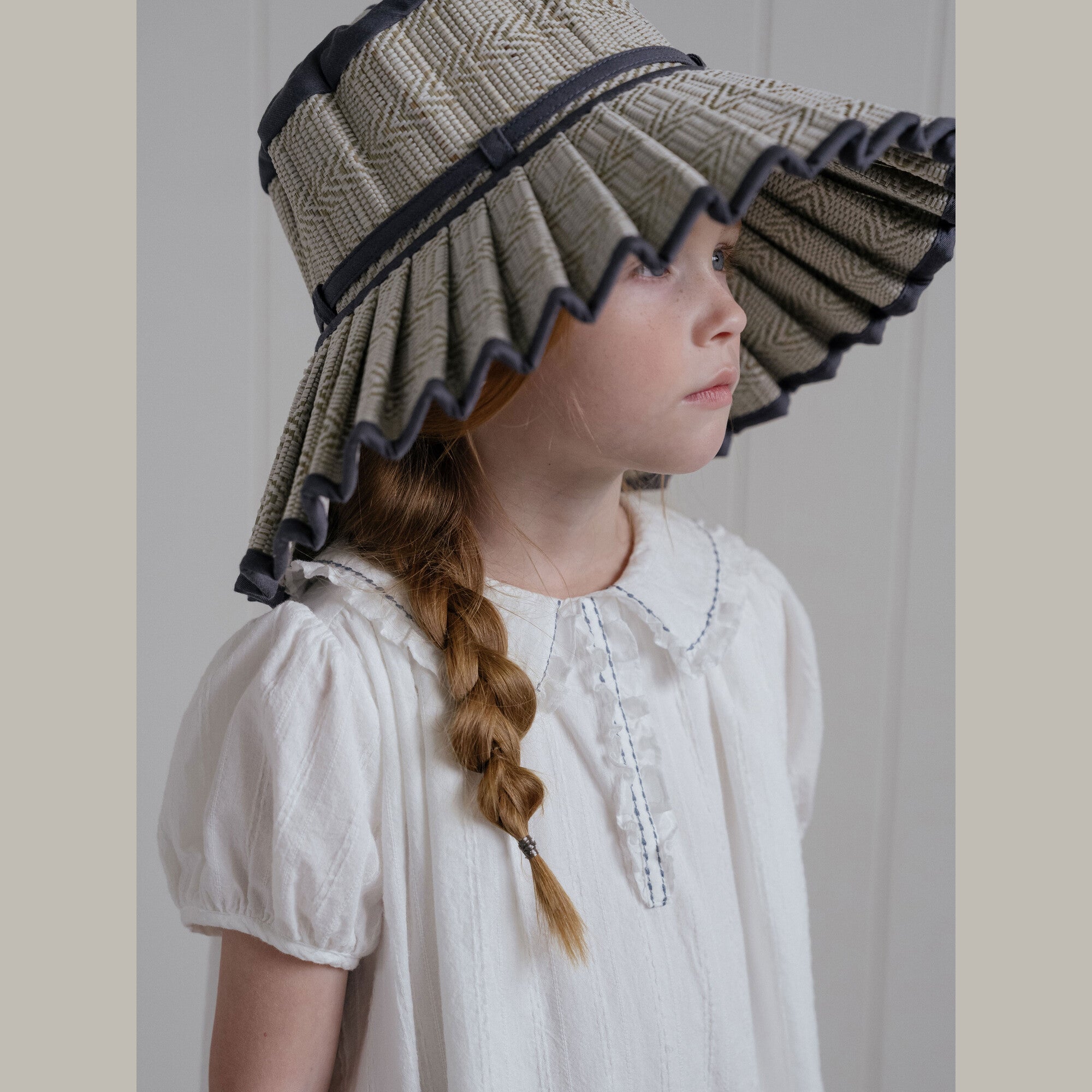 Girls White Cotton Dress