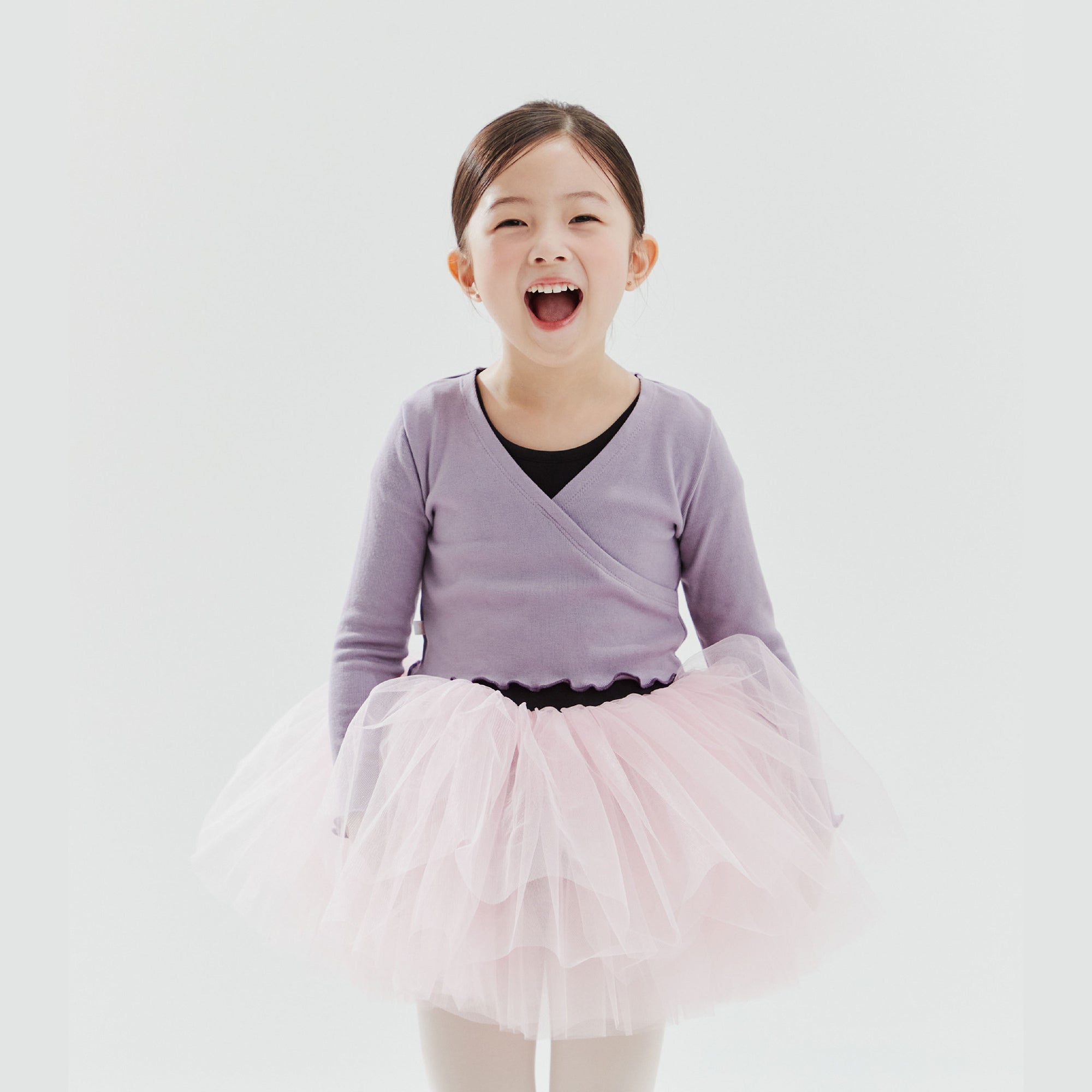 Girls Purple Ballet V-neck T-Shirt