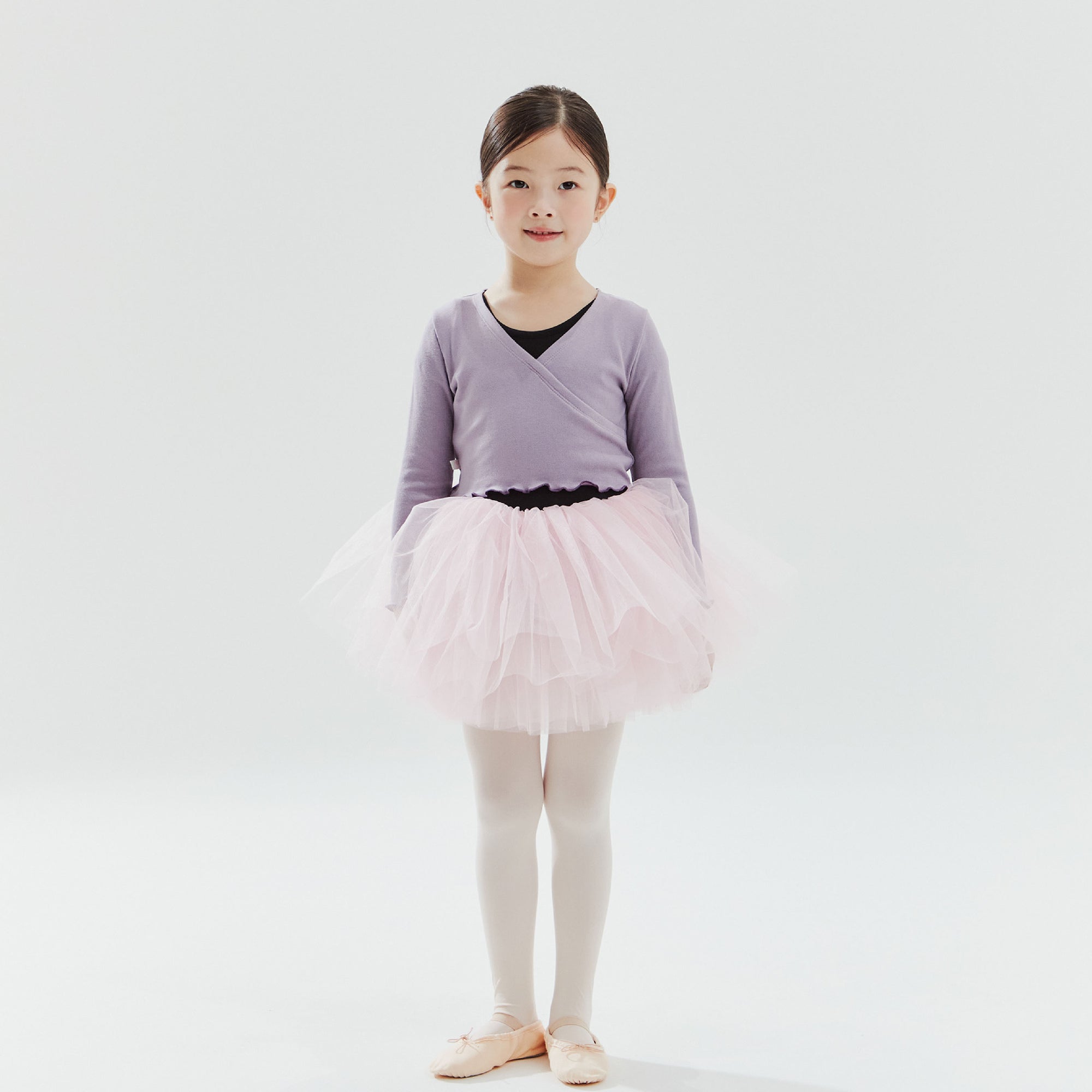 Girls Purple Ballet V-neck T-Shirt