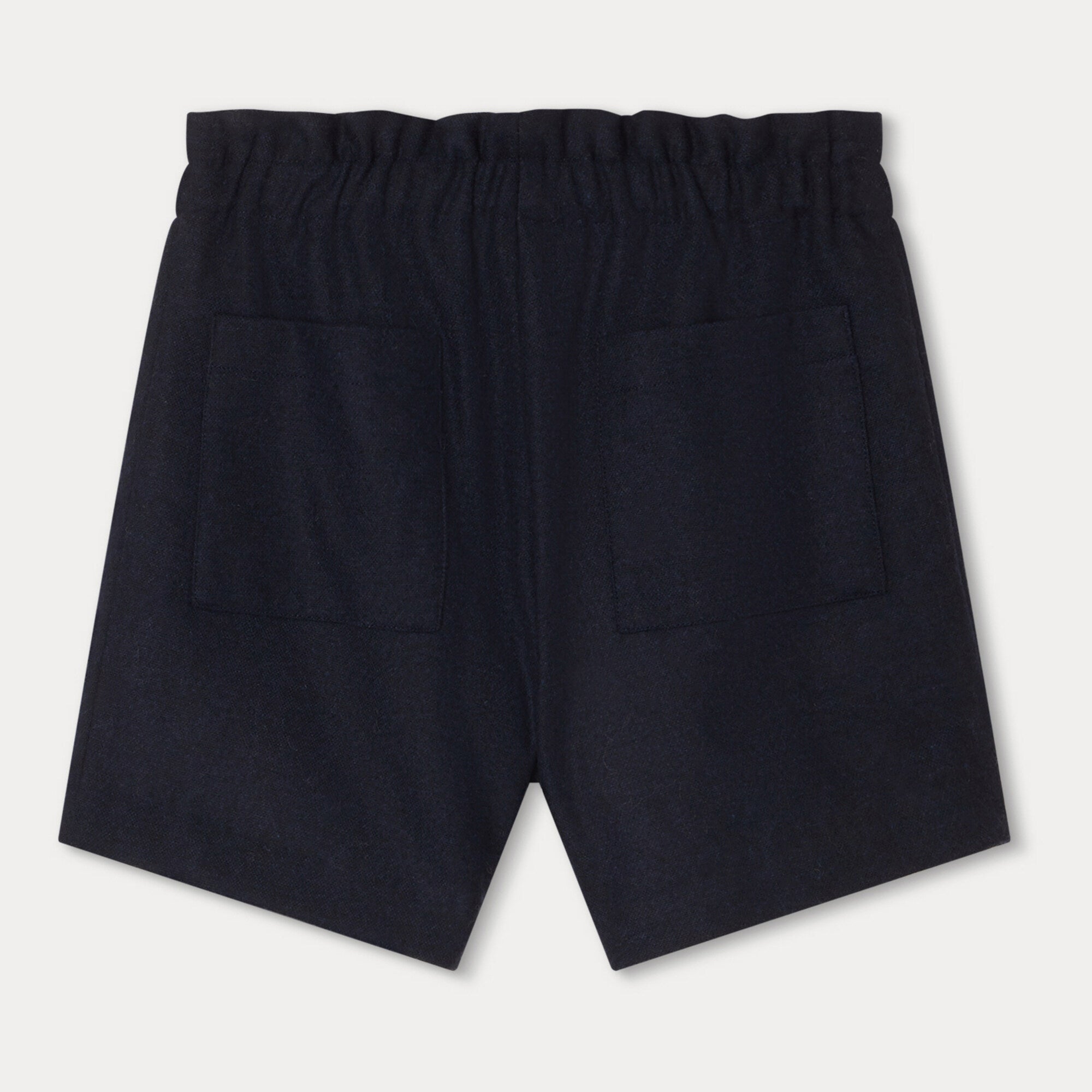 Girls Navy Wool Shorts