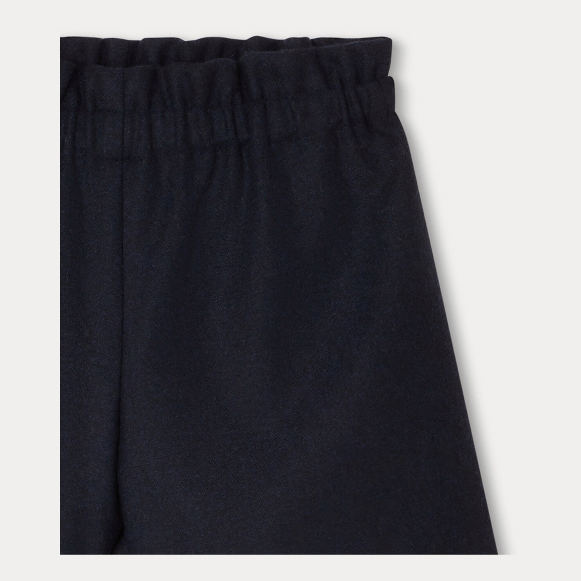 Girls Navy Wool Shorts