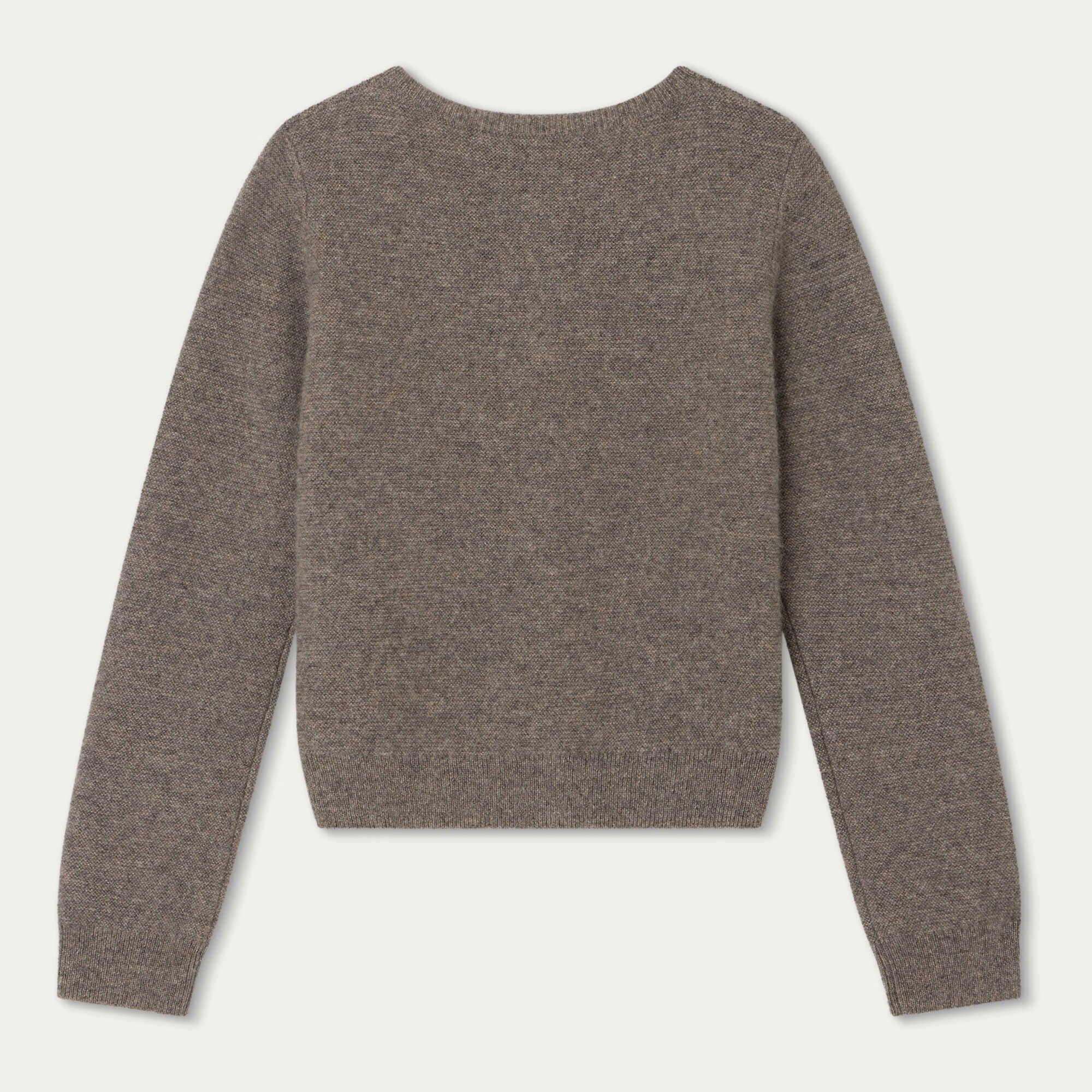 Girls Grey Logo Cashmere Cardigan