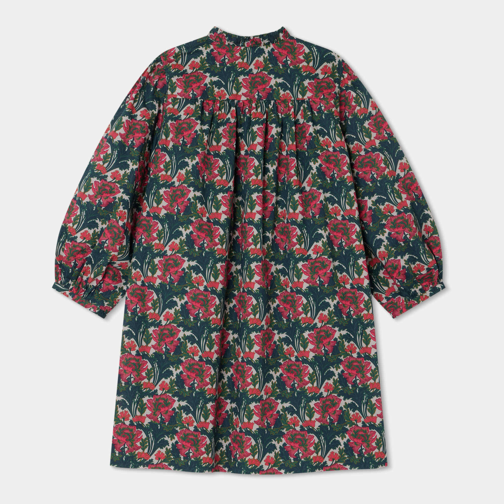 Girls Red Flower Cotton Dress