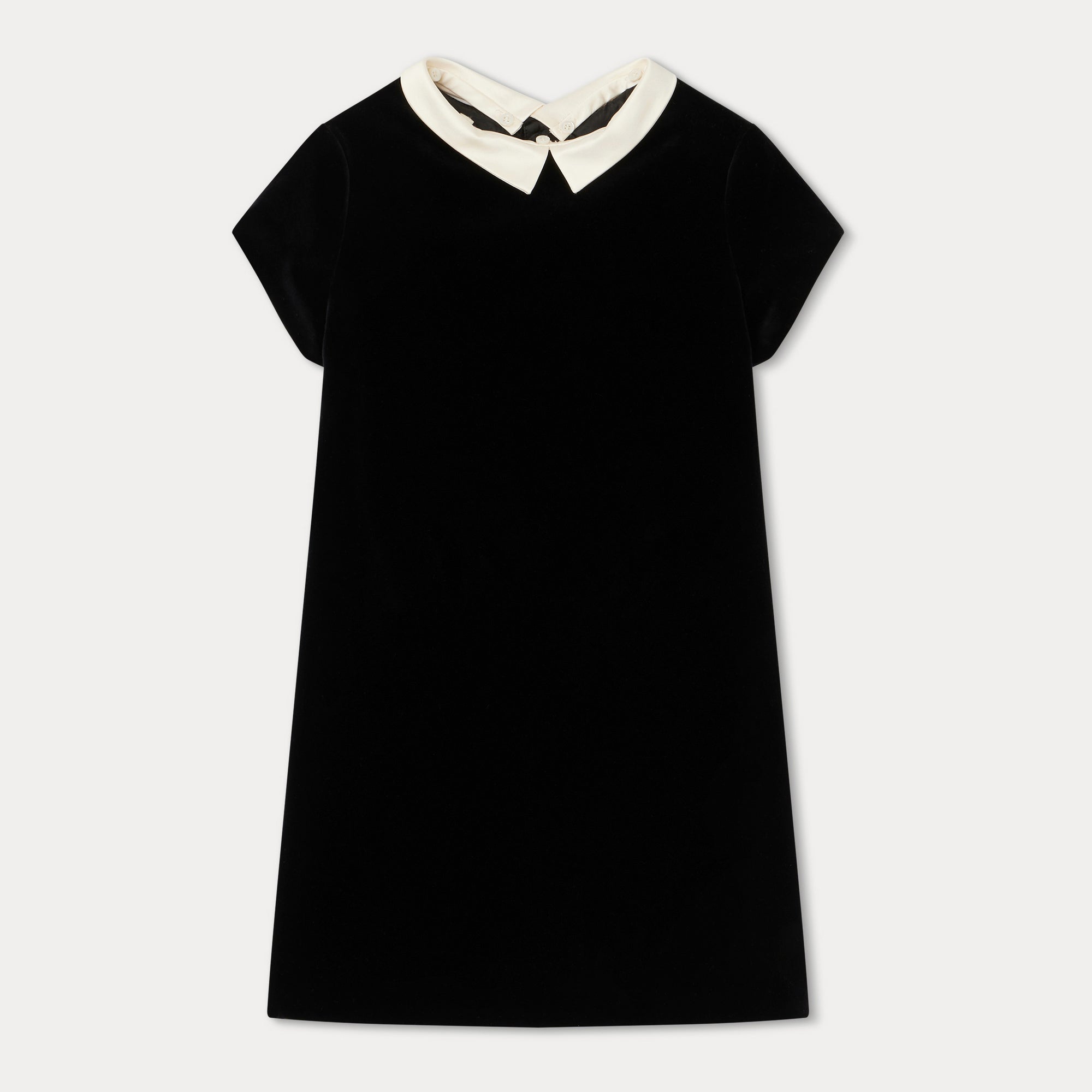 Girls Black Velvet Dress