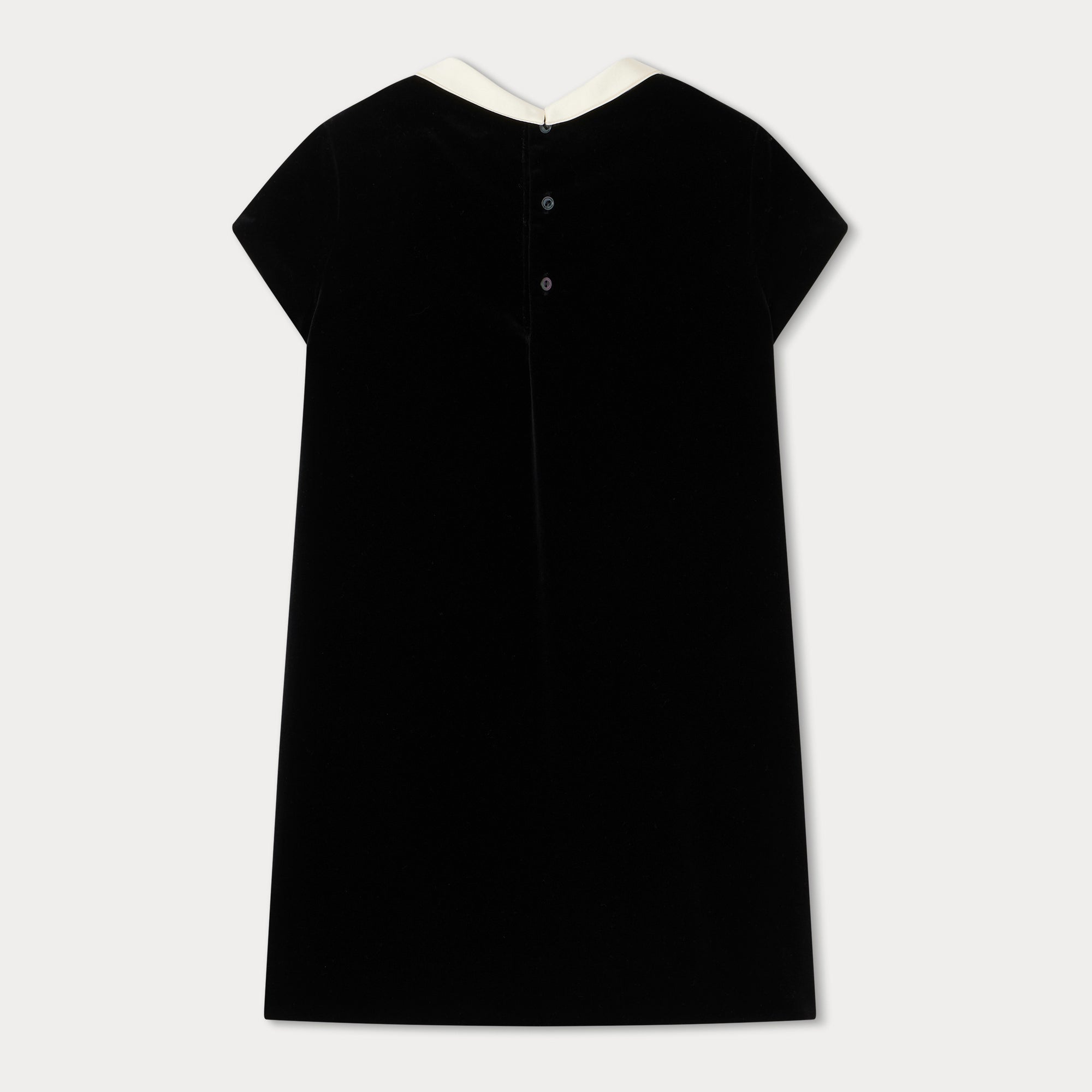 Girls Black Velvet Dress