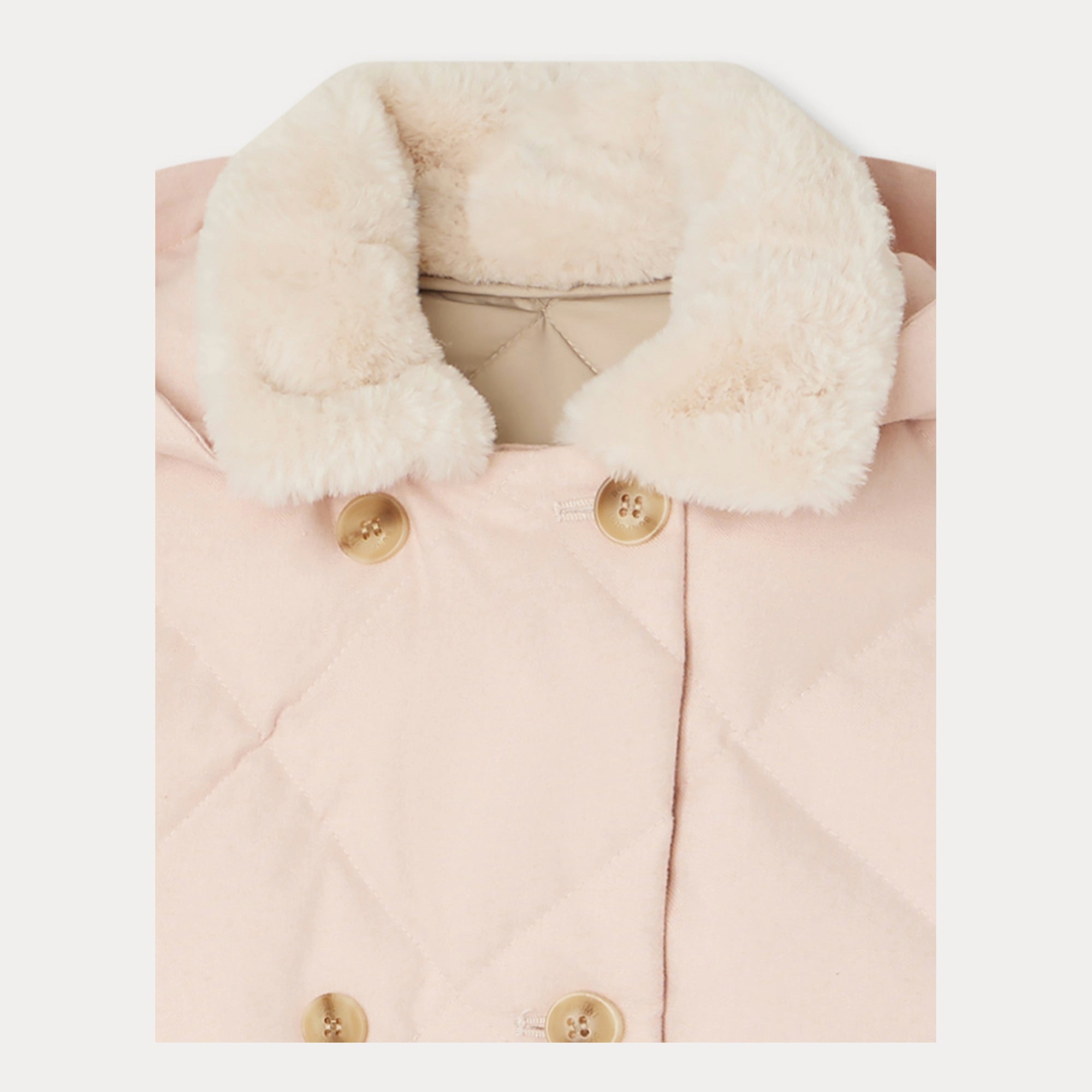 Girls Pink Padded Down Jacket