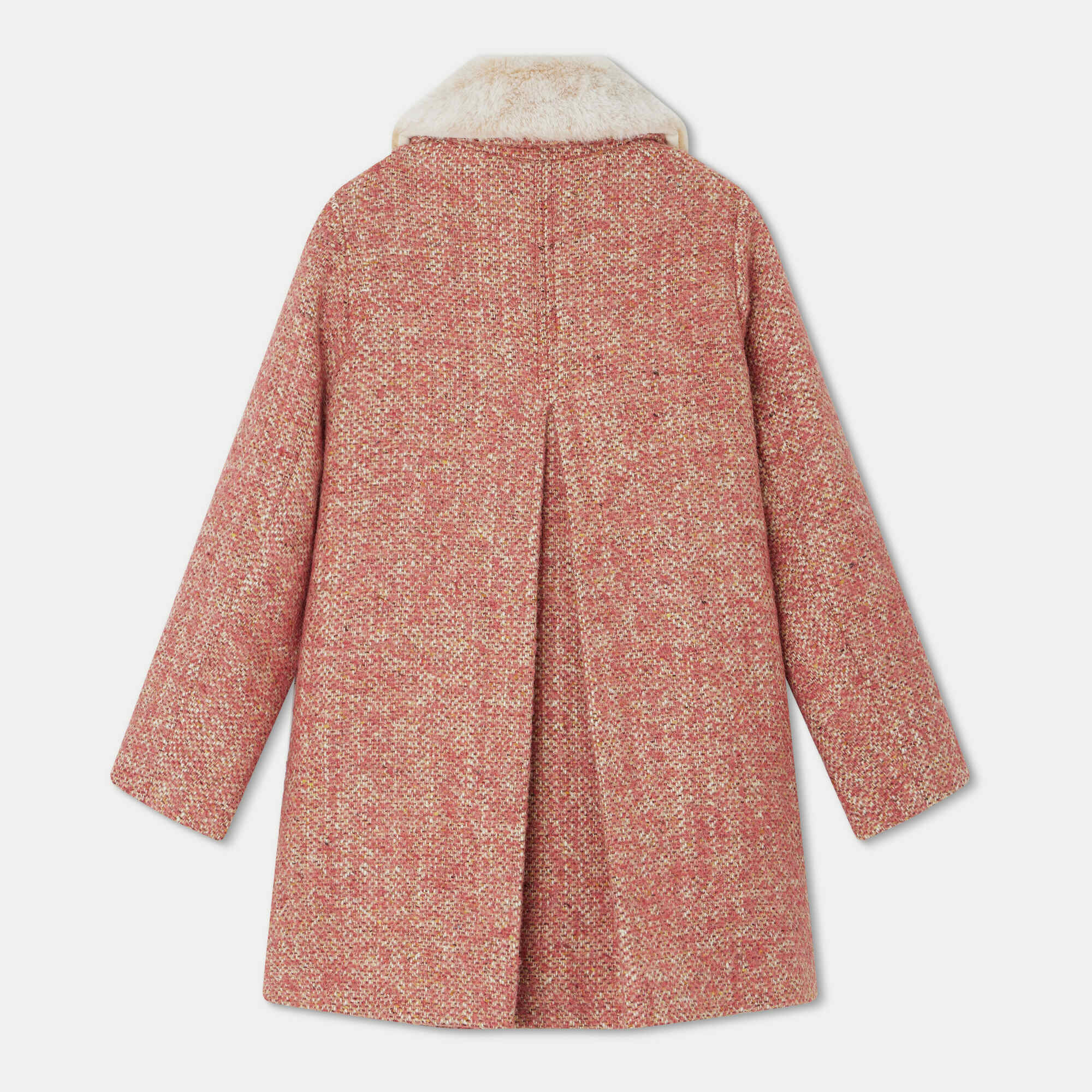 Girls Pink Wool Coat