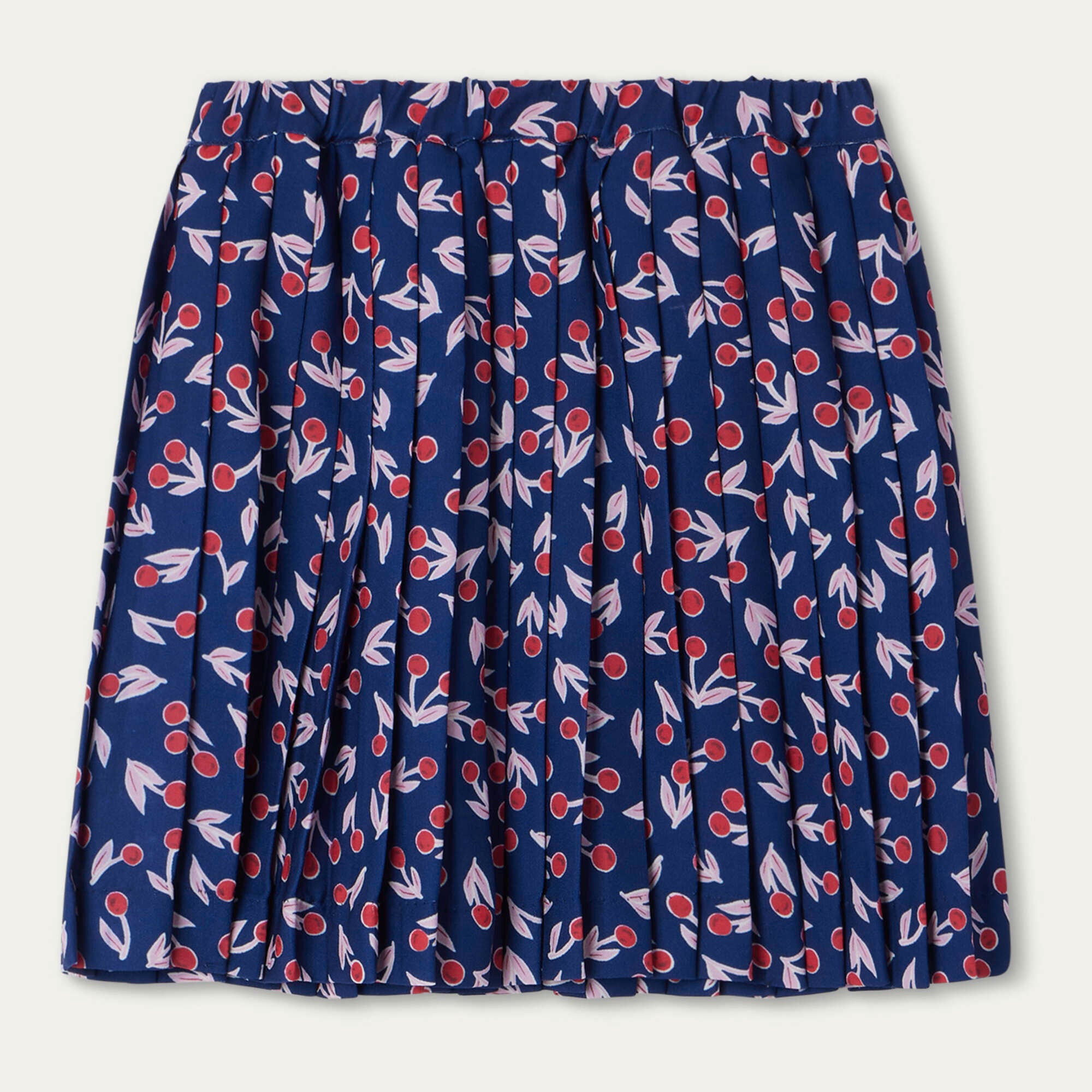 Girls Navy Cherry Skirt