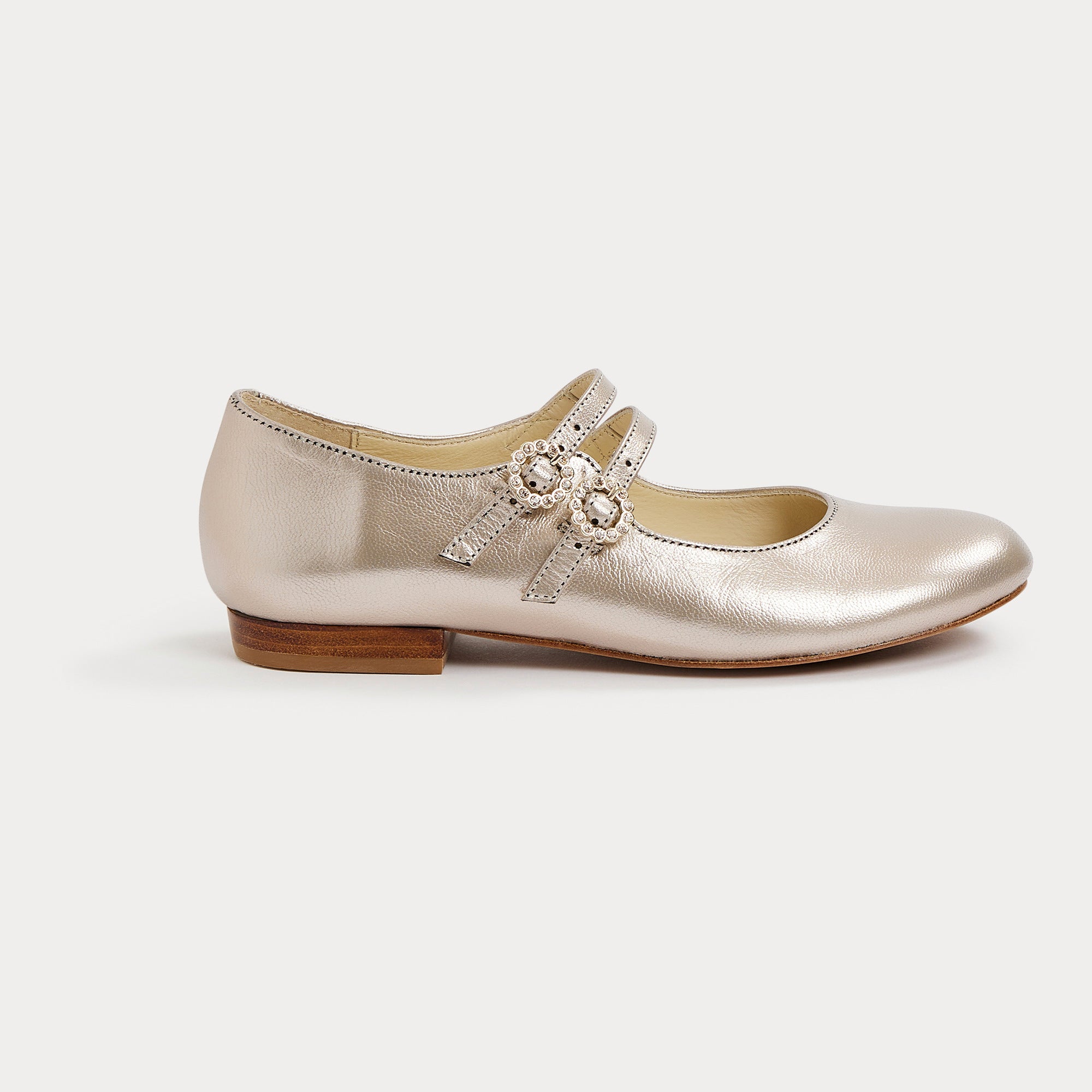 Girls Champagne Flat Shoes