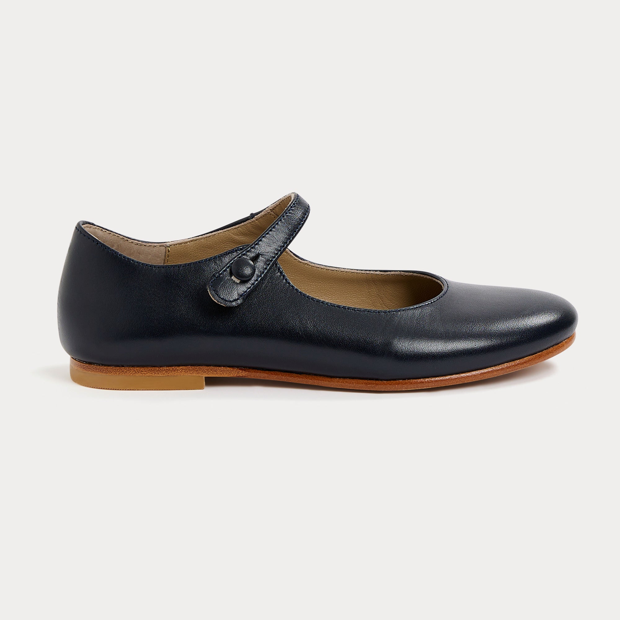 Girls Navy Flat Shoes