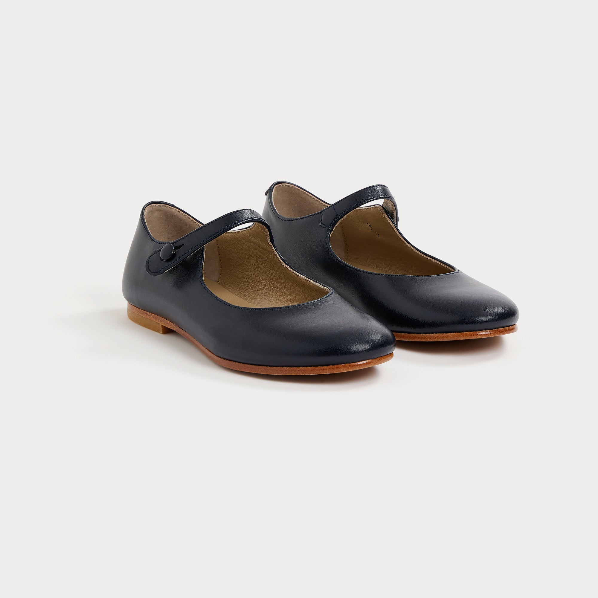 Girls Navy Flat Shoes